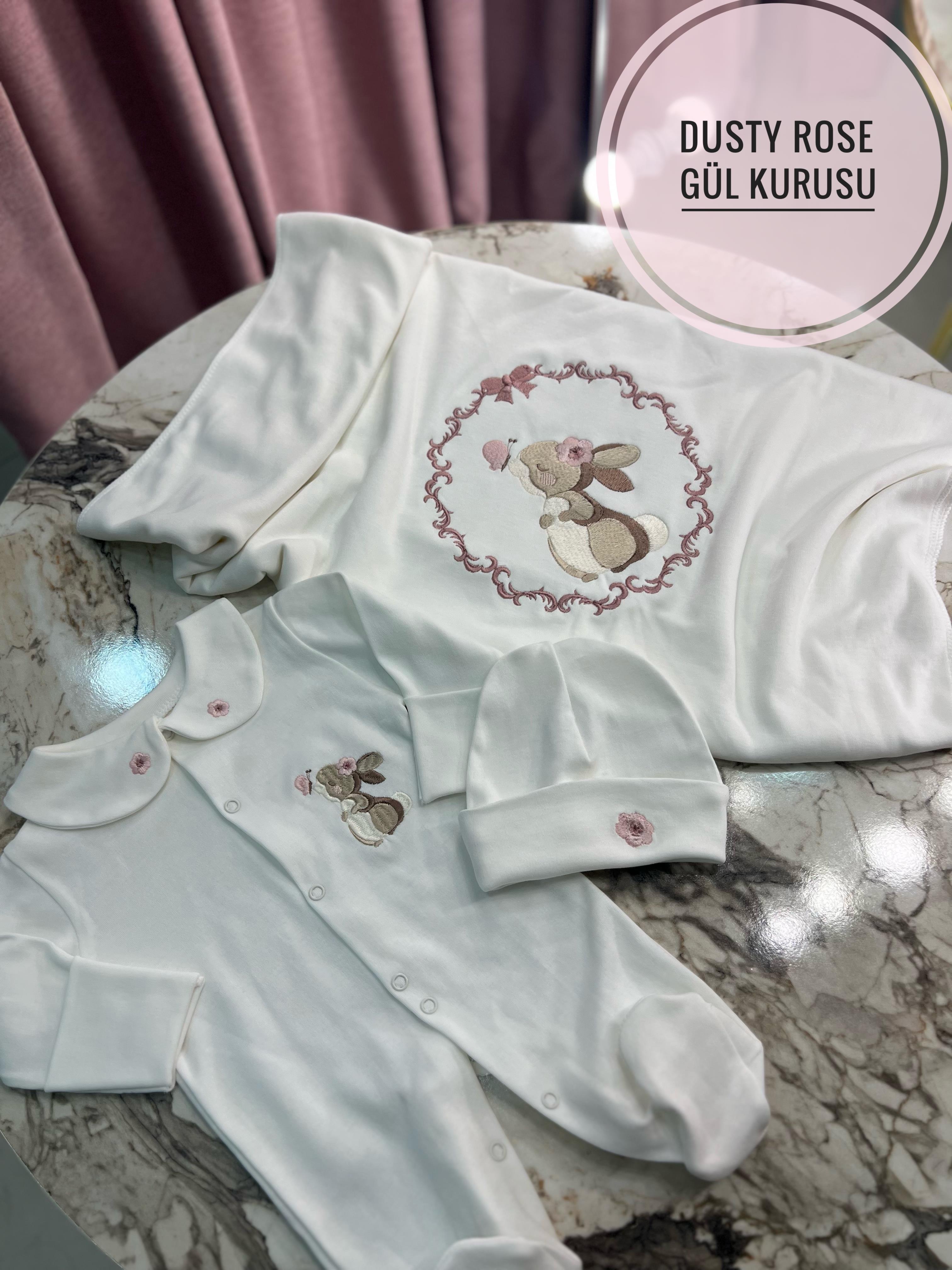 Honey Tavşan Nakışlı 10'lu Hastane Çıkışı Seti