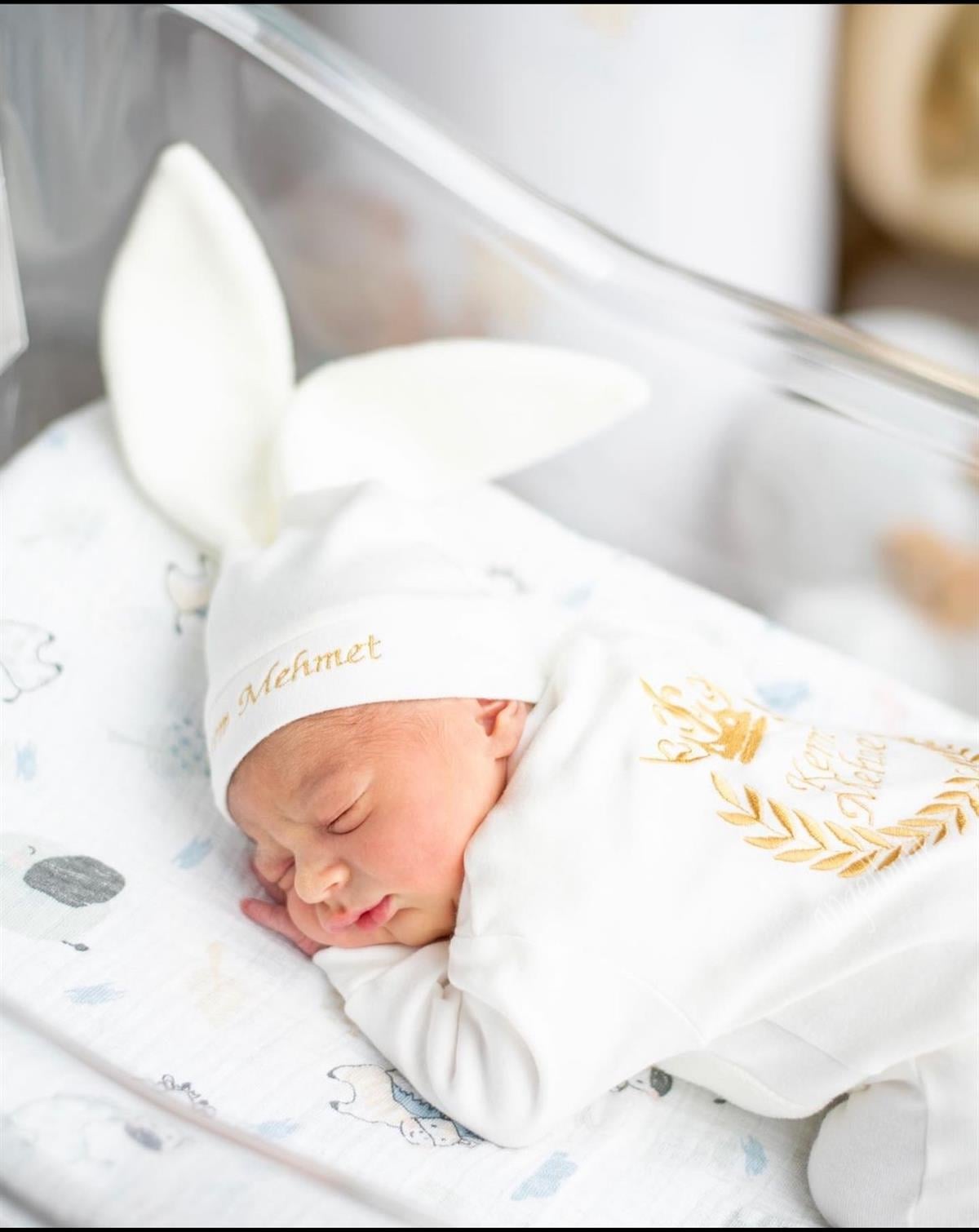 Hybrid Nakışlı Milky Tavşan Bebek Tulum Seti
