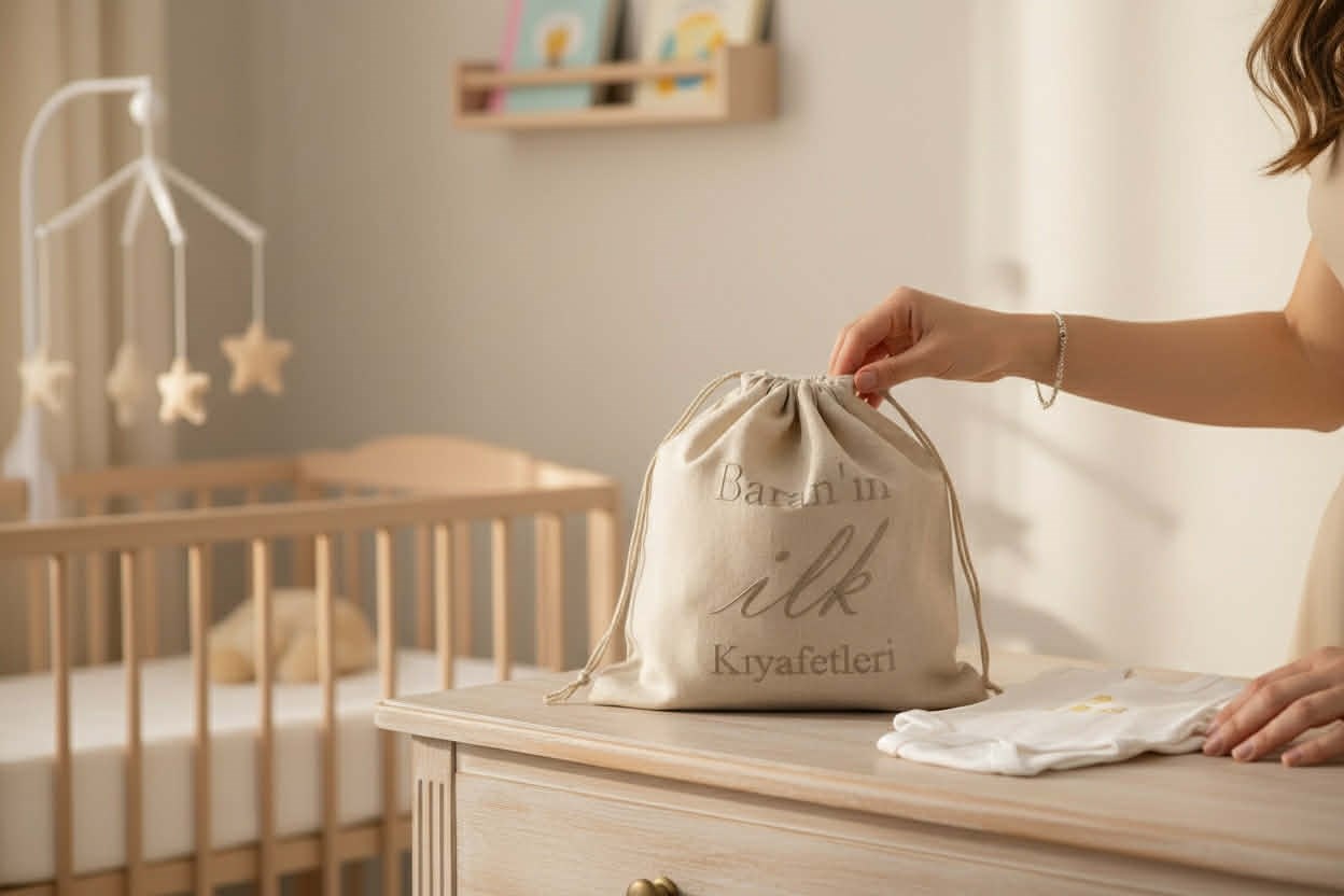 The first clothing Baby Memory Case Earth Friendly Clothing Storage Bag with Name