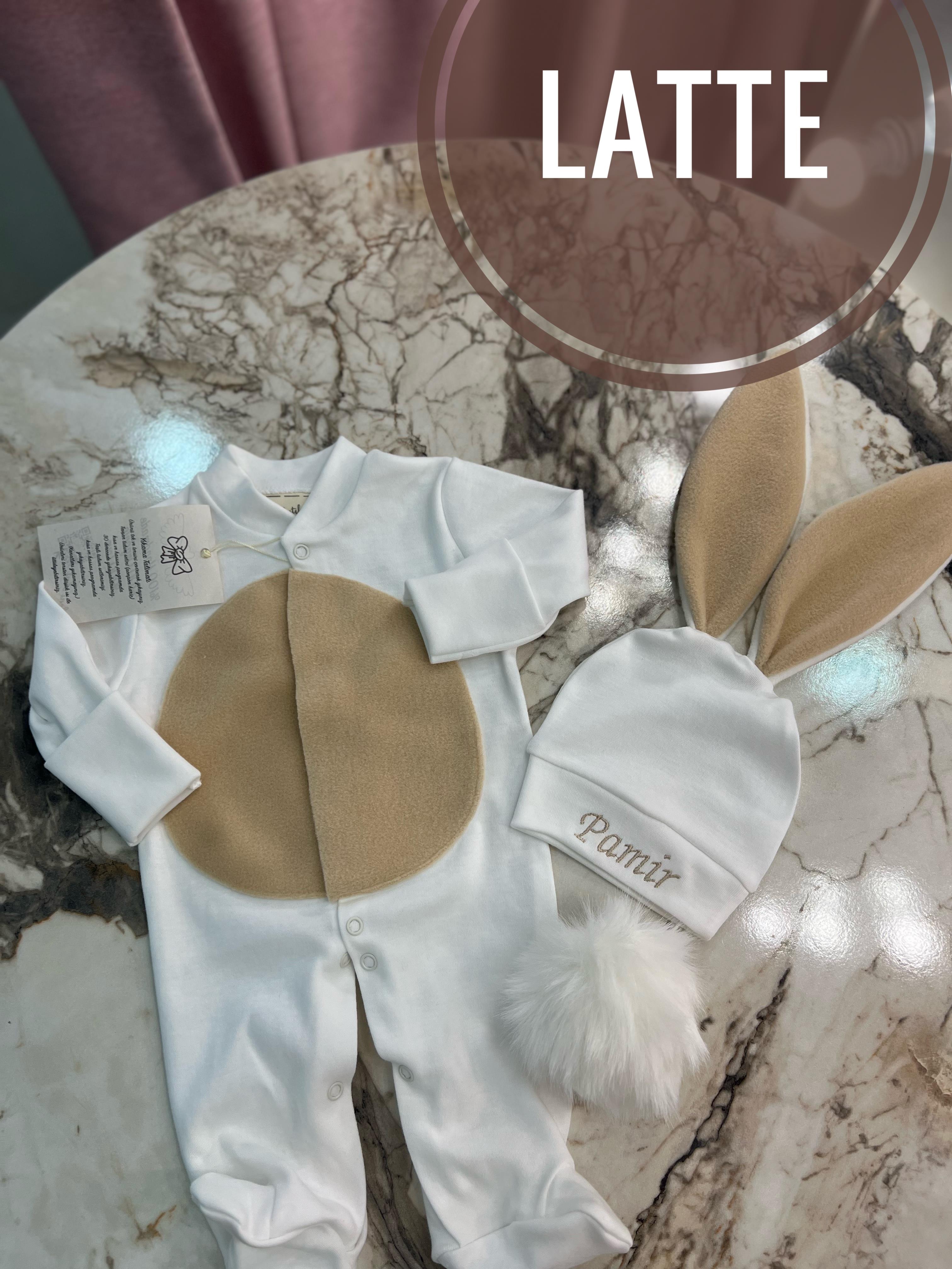 Monaco Nakışlı Tavşan Bebek Tulum Seti