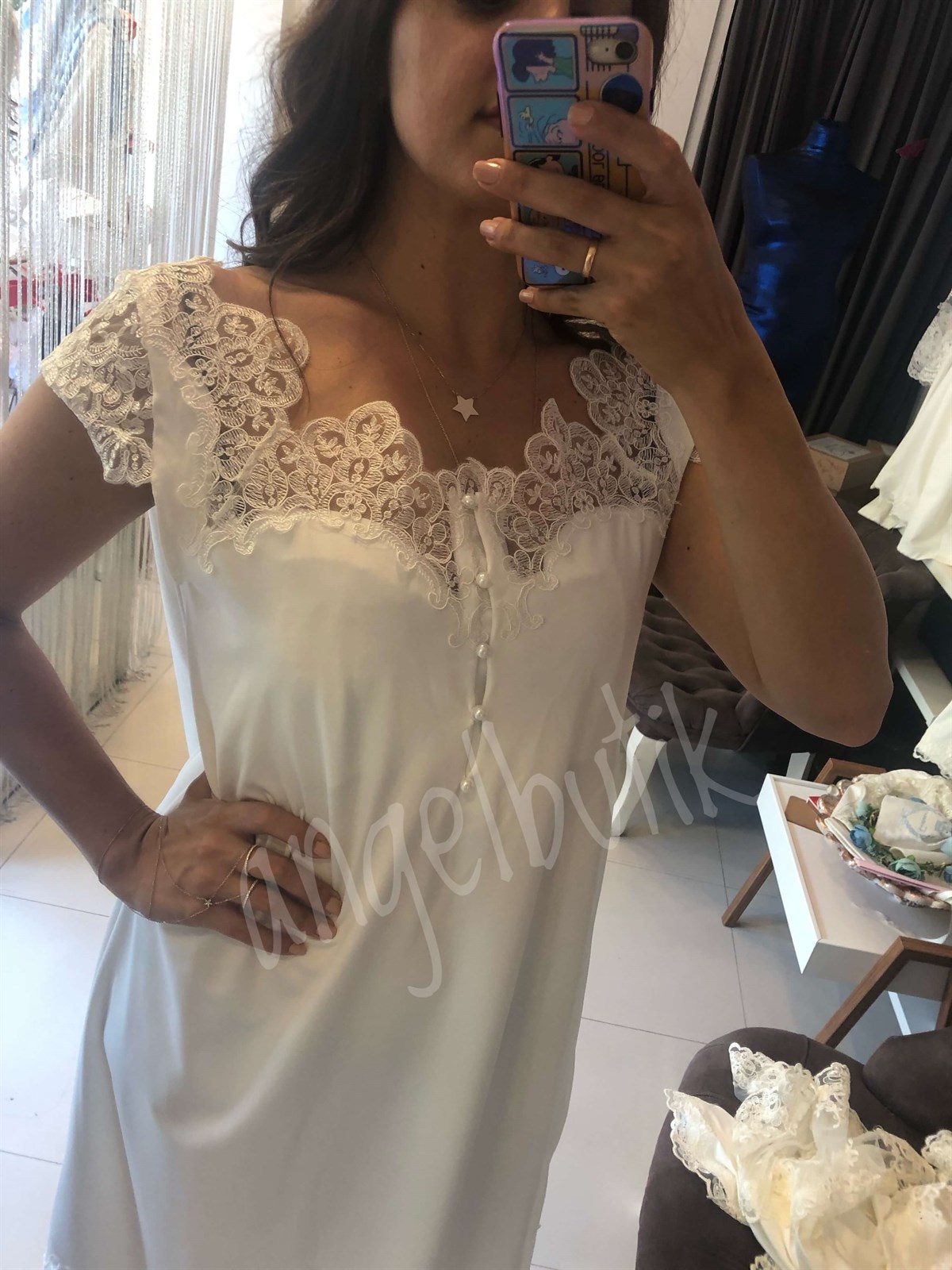 Özel Dikim Audrey Lohusa Geceliği