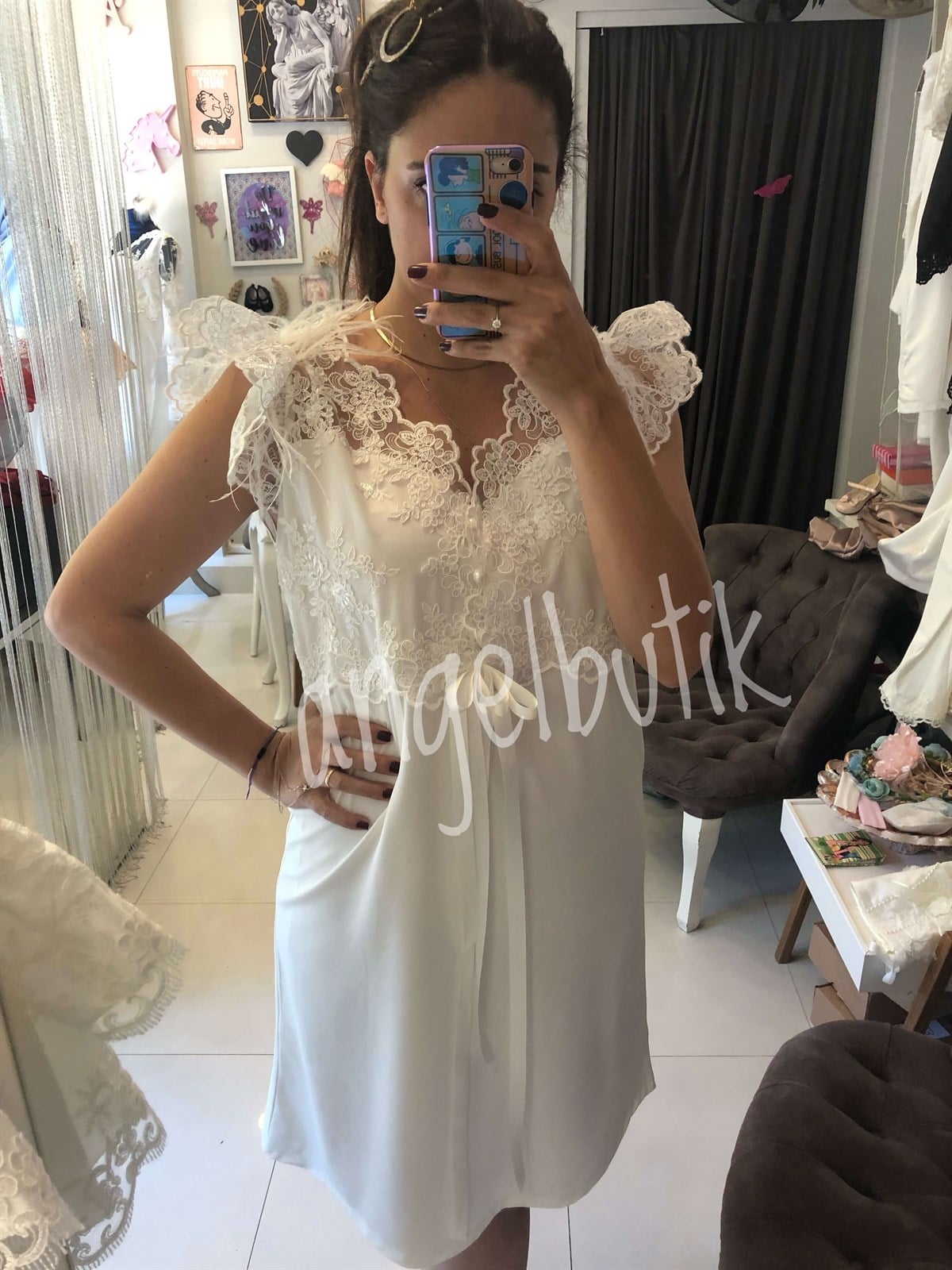 Özel Dikim Grace Lohusa Geceliği