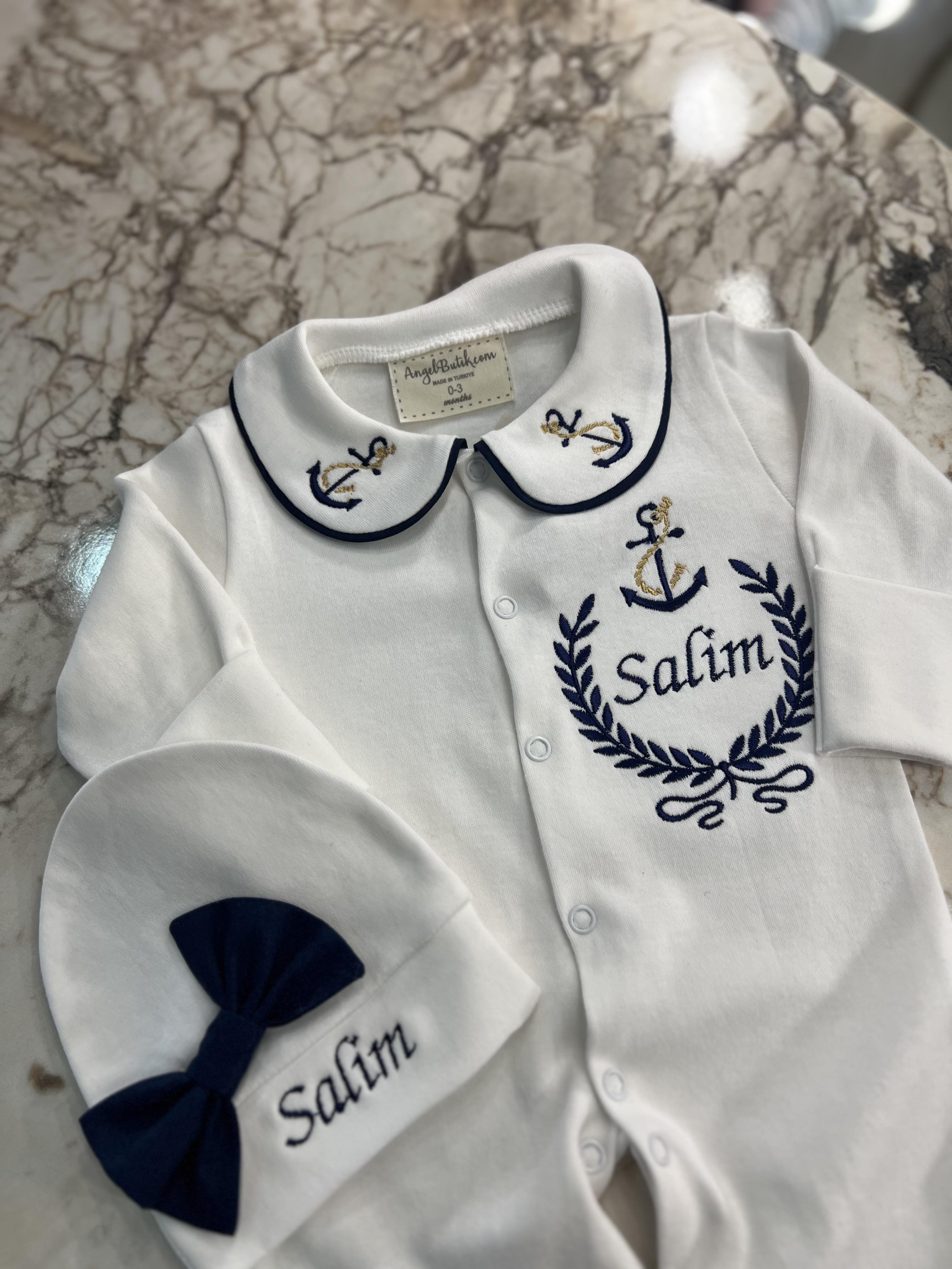 Pierre Baby Coming Home Outfit Set Footie Bodysuit with Mitten Cuff