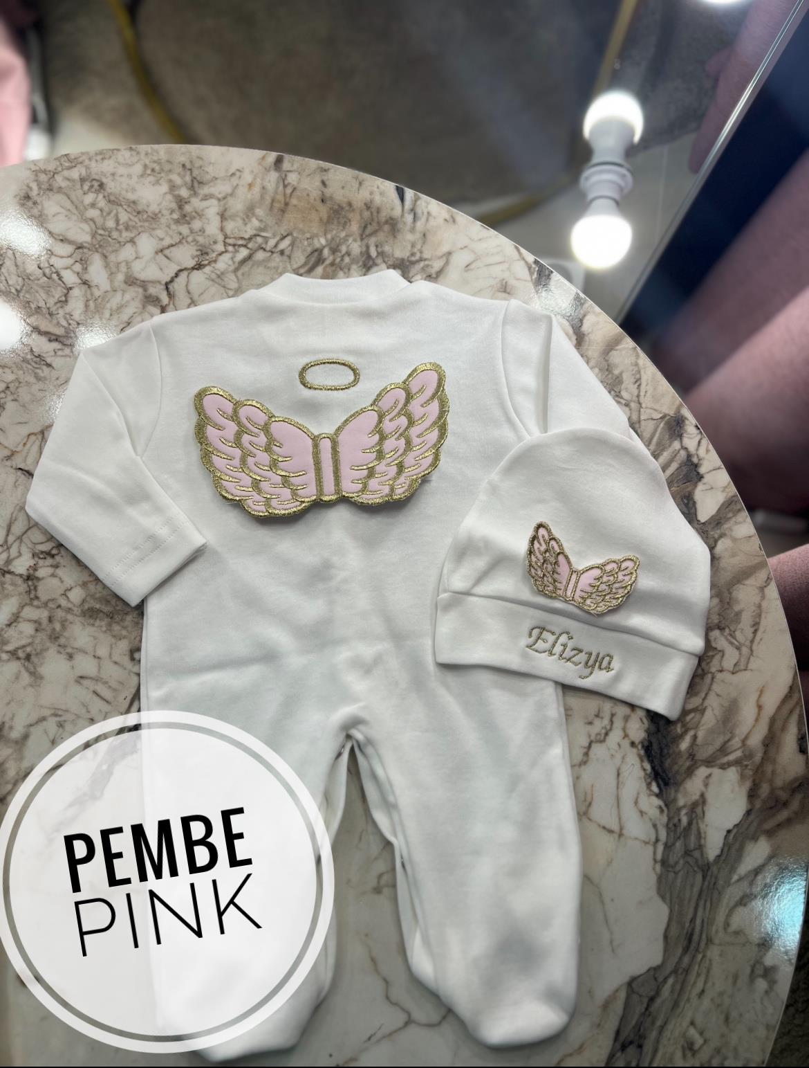 Rachel Nakışlı Melek Kanatlı Tulum Seti