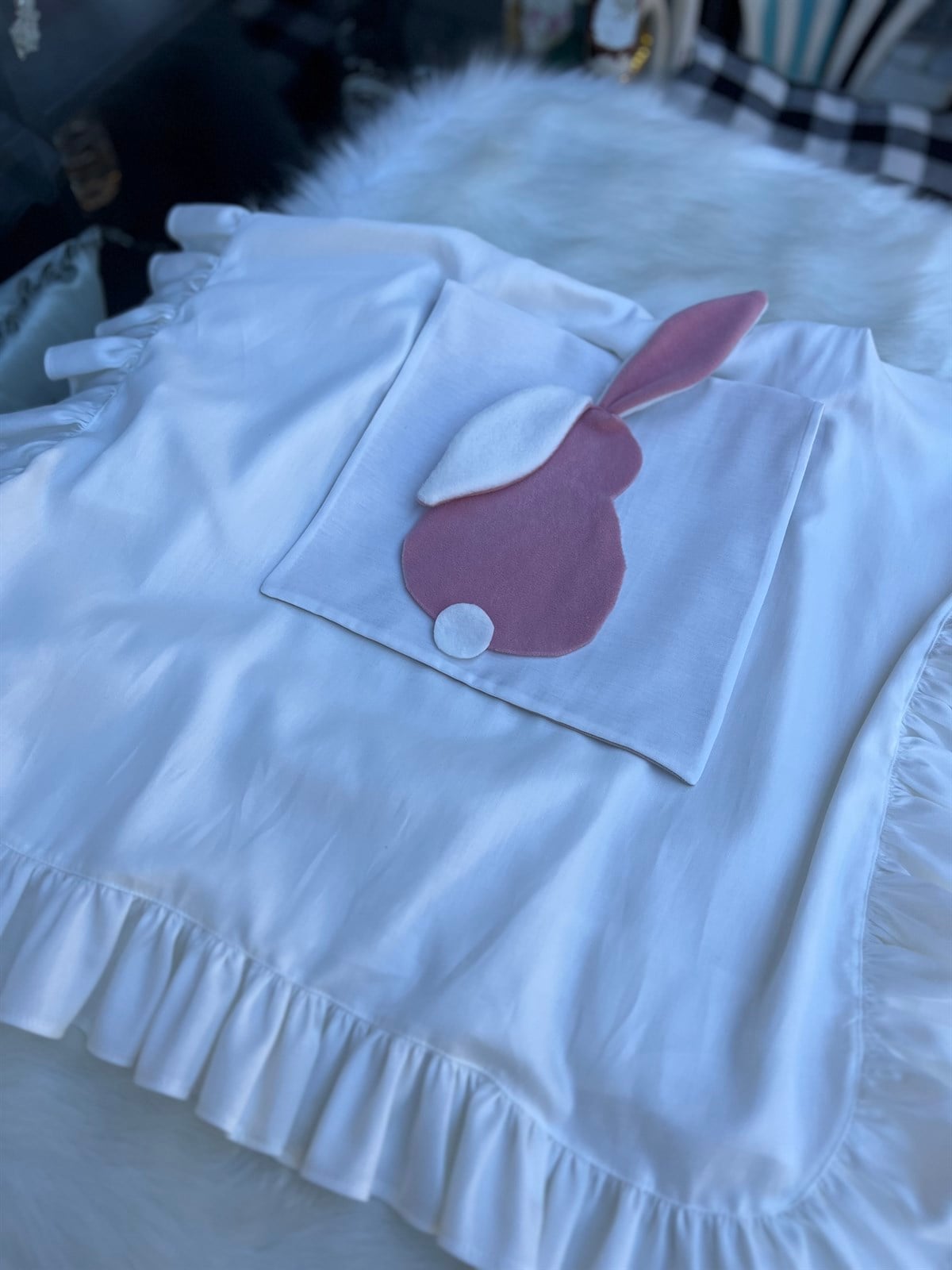 Tavşan Bebek Puset Örtüsü