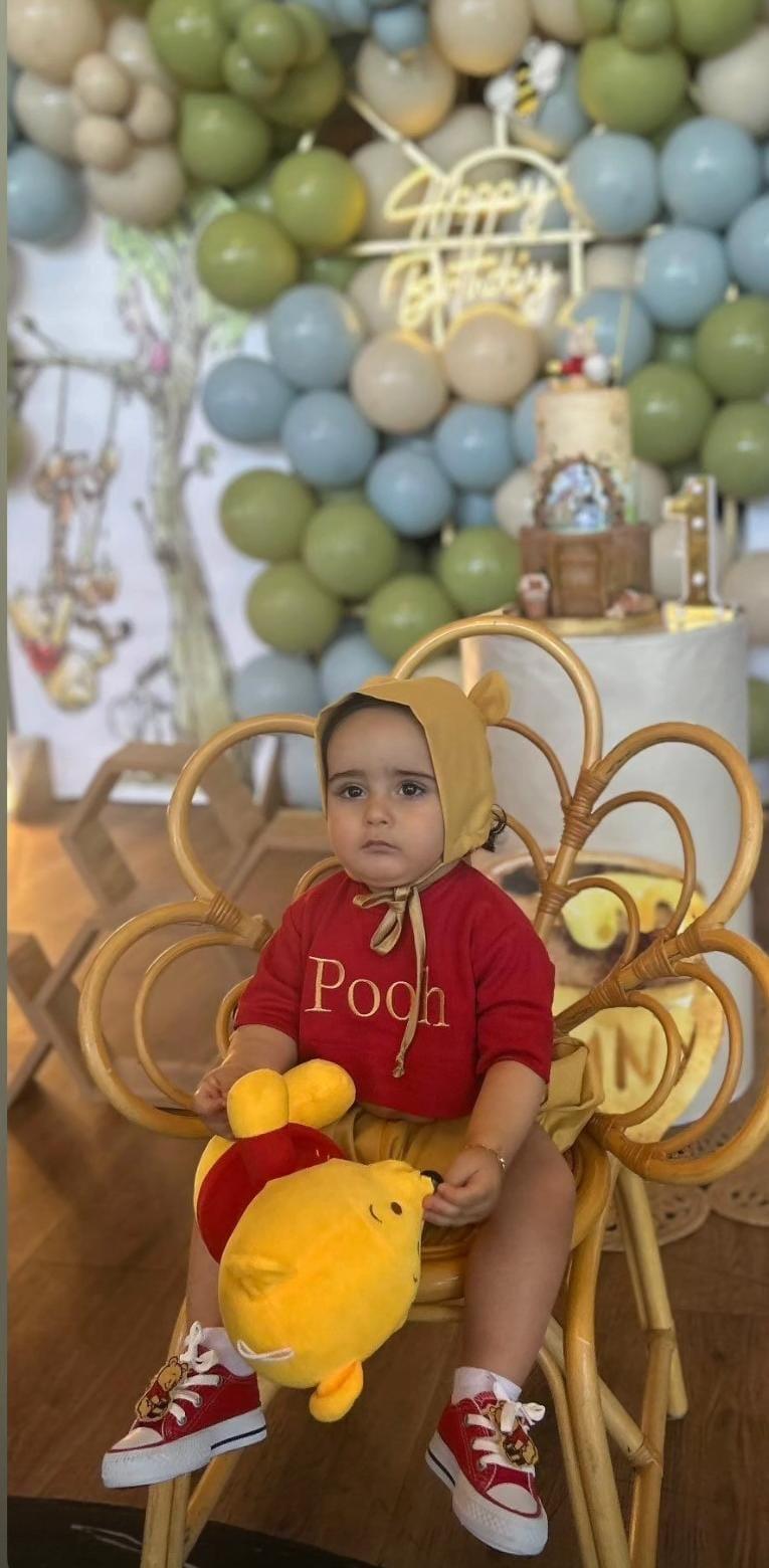 Winnie the pooh bebek doğum günü kostümü