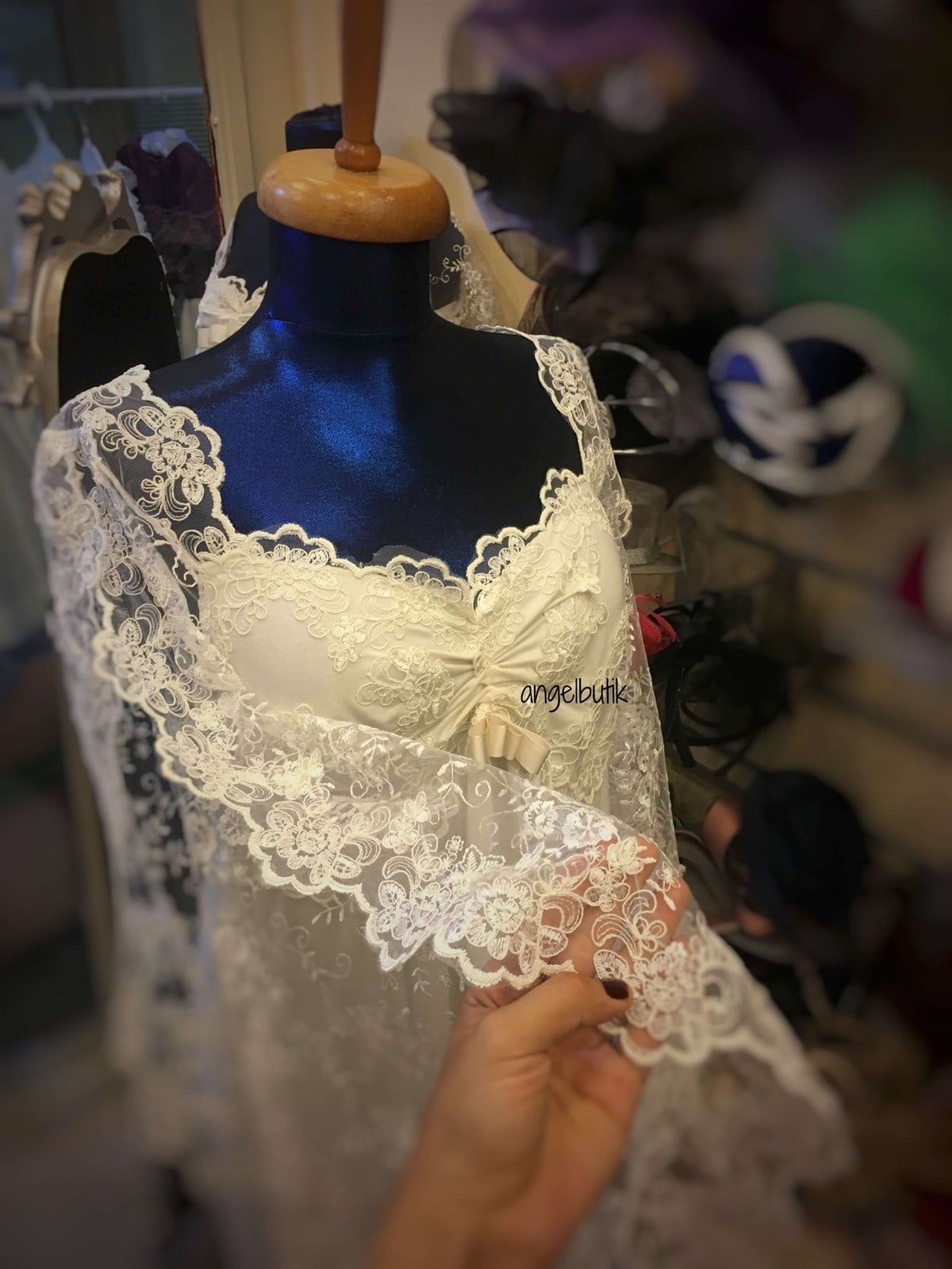 Yırtmaçlı Kollu Özel Dikim Lohusa Pijama Takımı