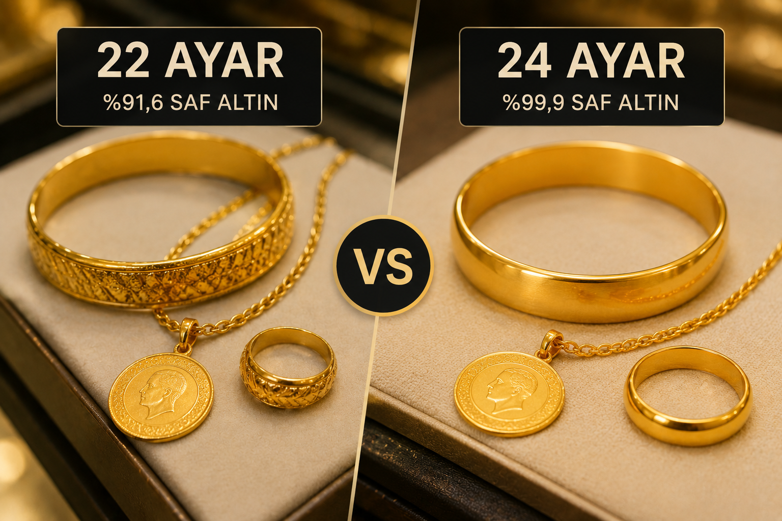 22 Ayar ile 24 Ayar Arasında Fark Nedir ?