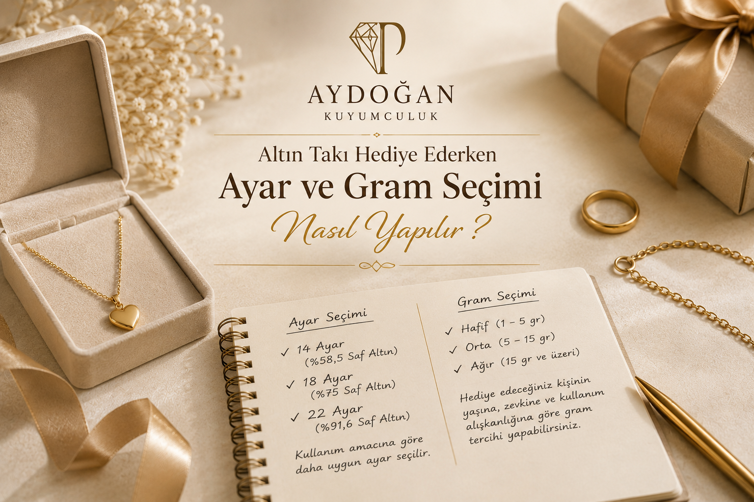 Altın Takı Hediye Ederken Ayar ve Gram Seçimi Nasıl Yapılır ?