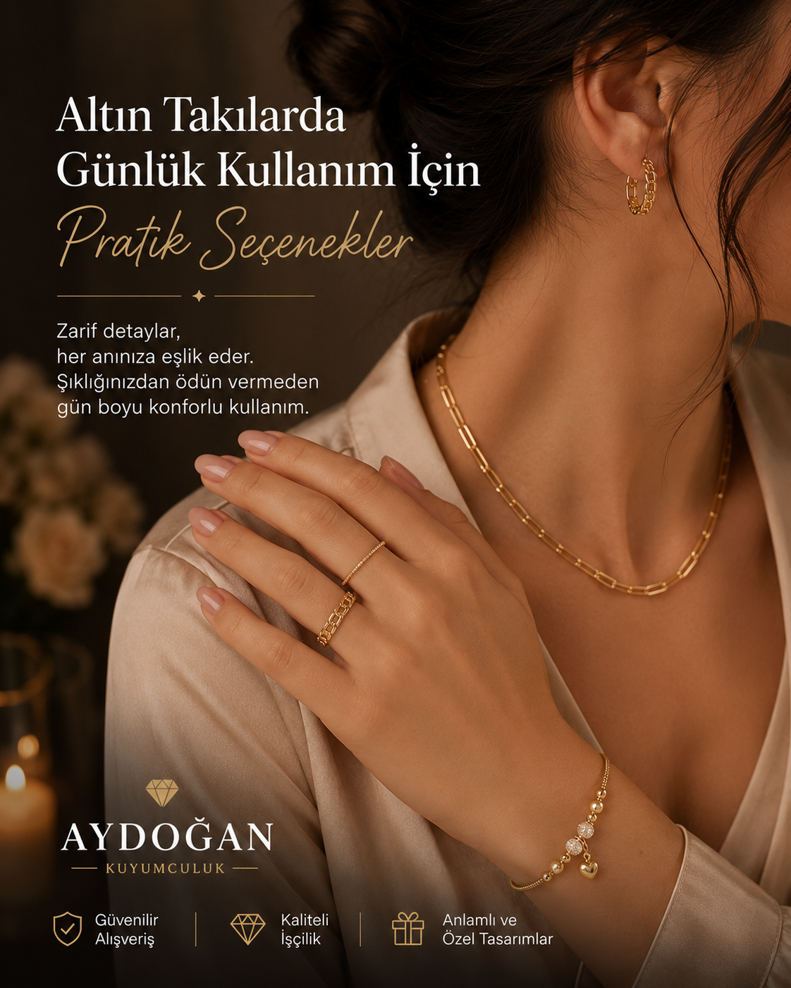 Altın Takılarda Günlük Kullanım İçin Pratik Seçenekler Nelerdir ?