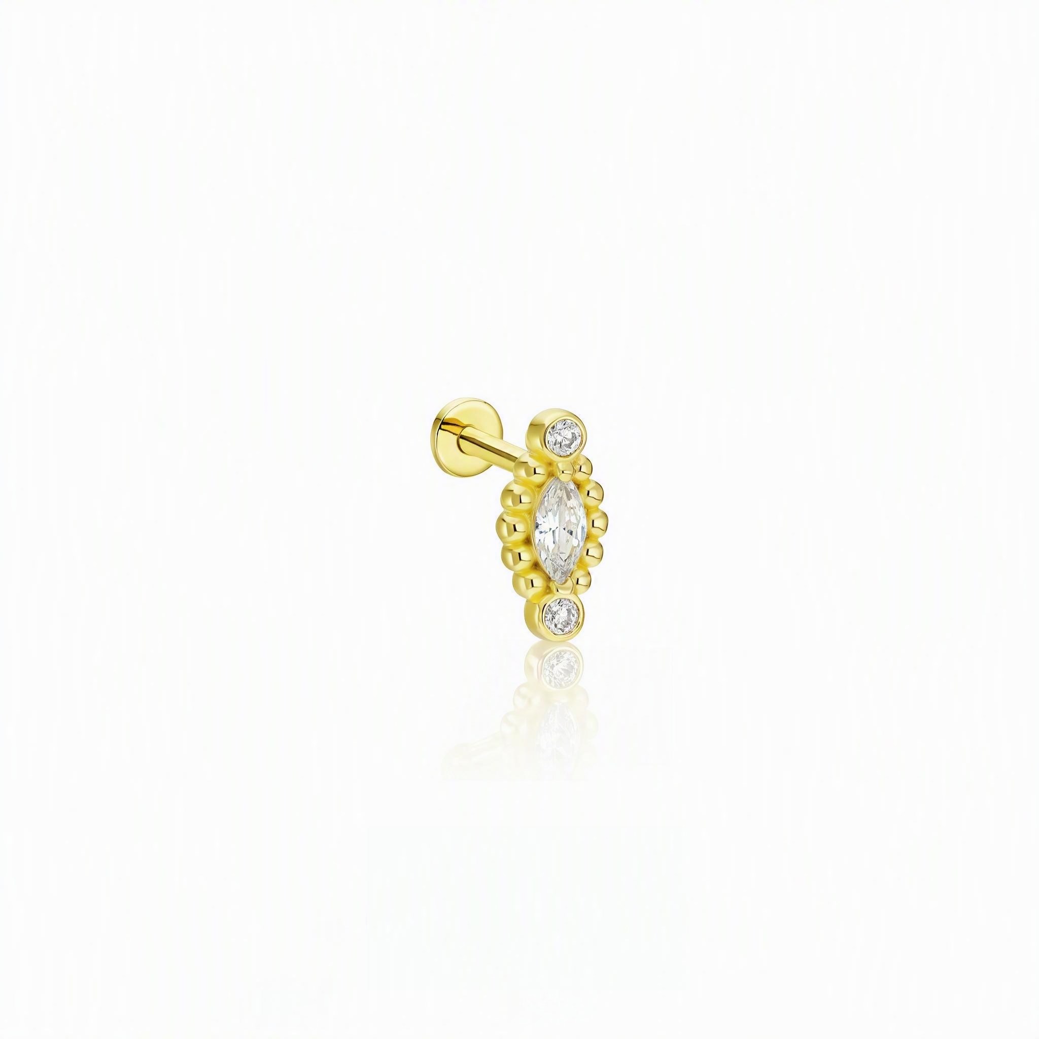 14 Ayar Altın Tragus Piercing