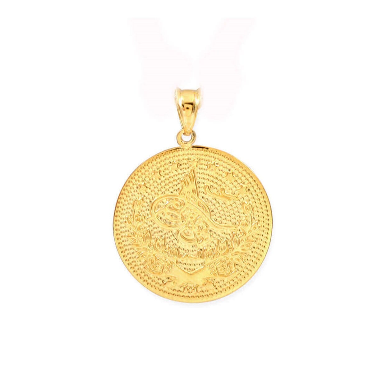 2.2CM 14 Ayar Altın Tuğralı Kolye Ucu
