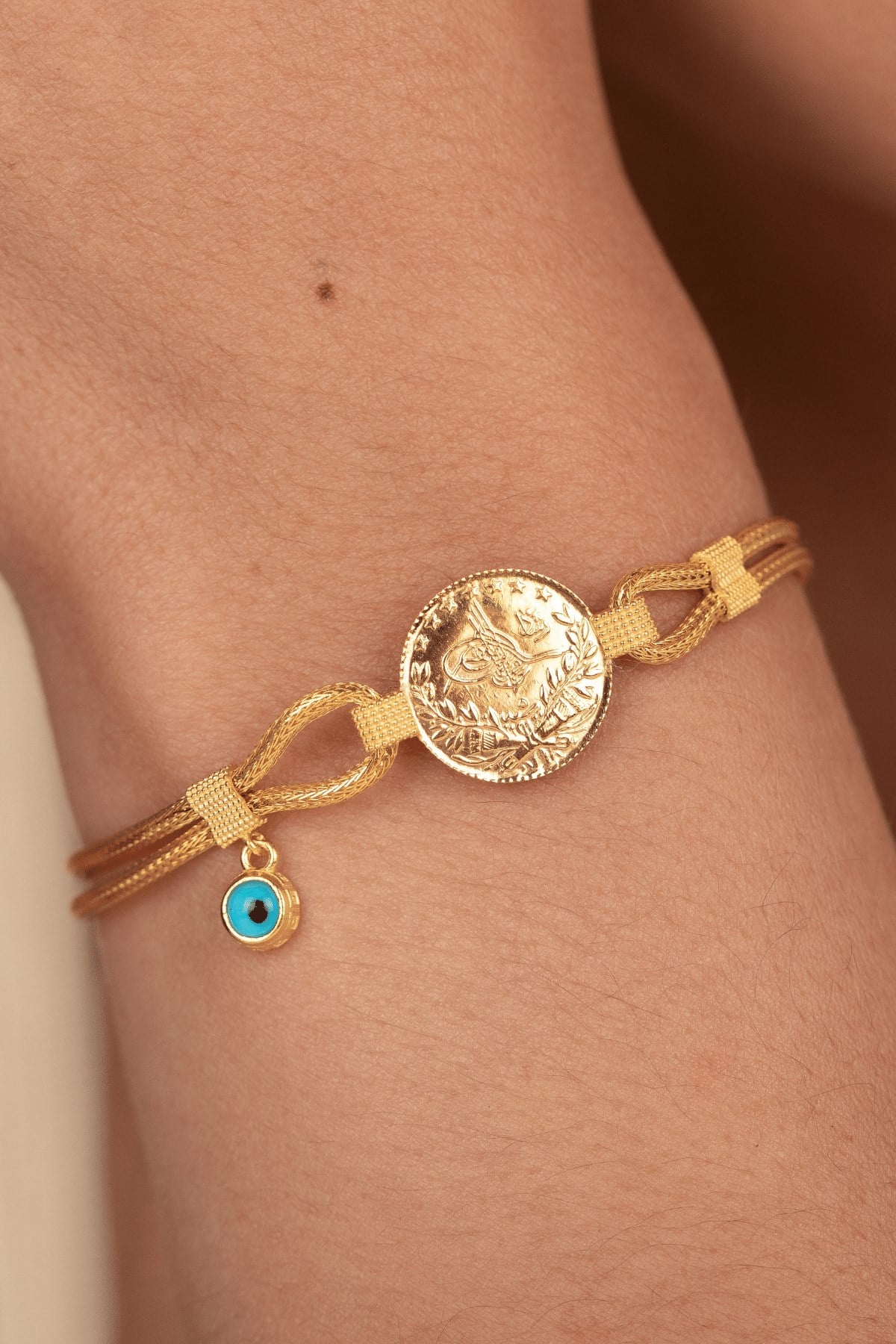 22 Ayar Altın Çeyrek Reşatlı Bileklik