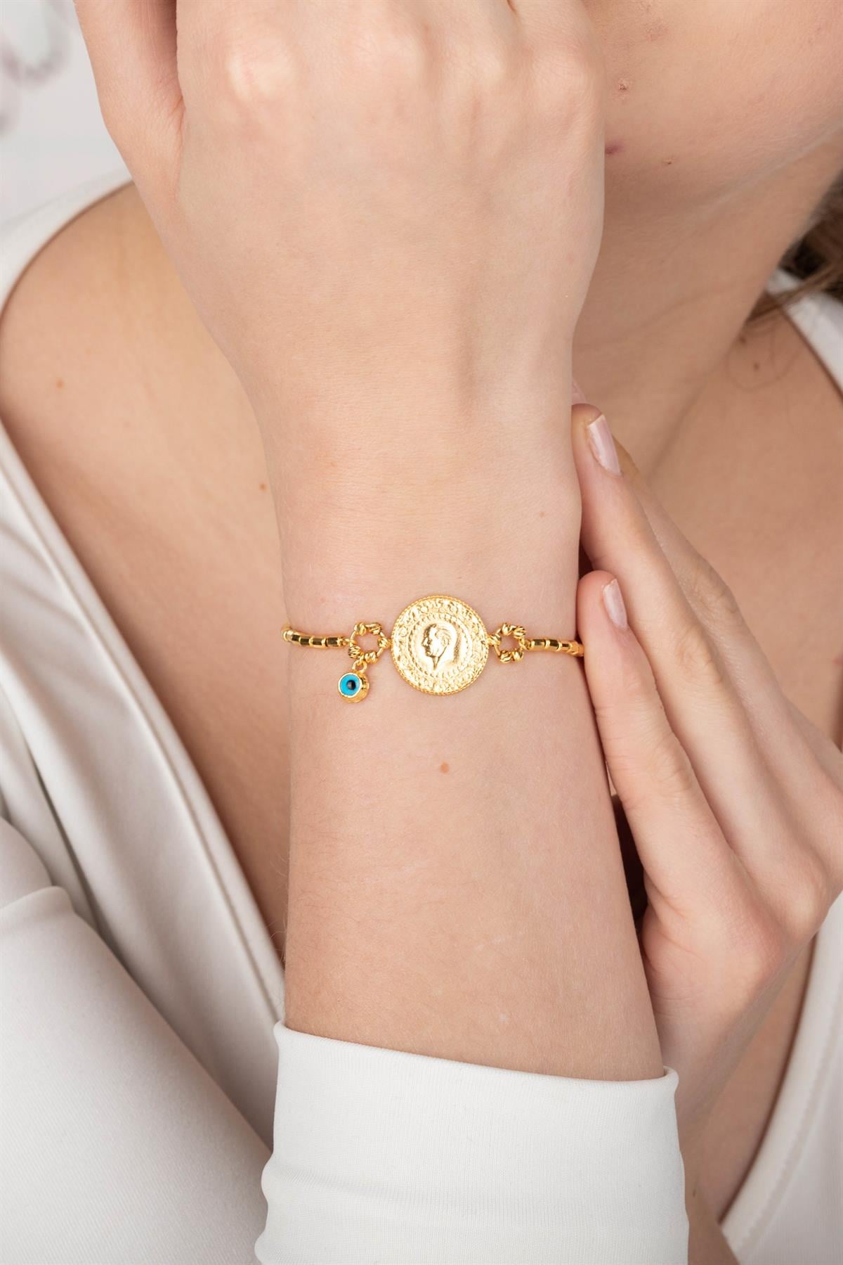 22 Ayar Çeyrek Altınlı Bileklik