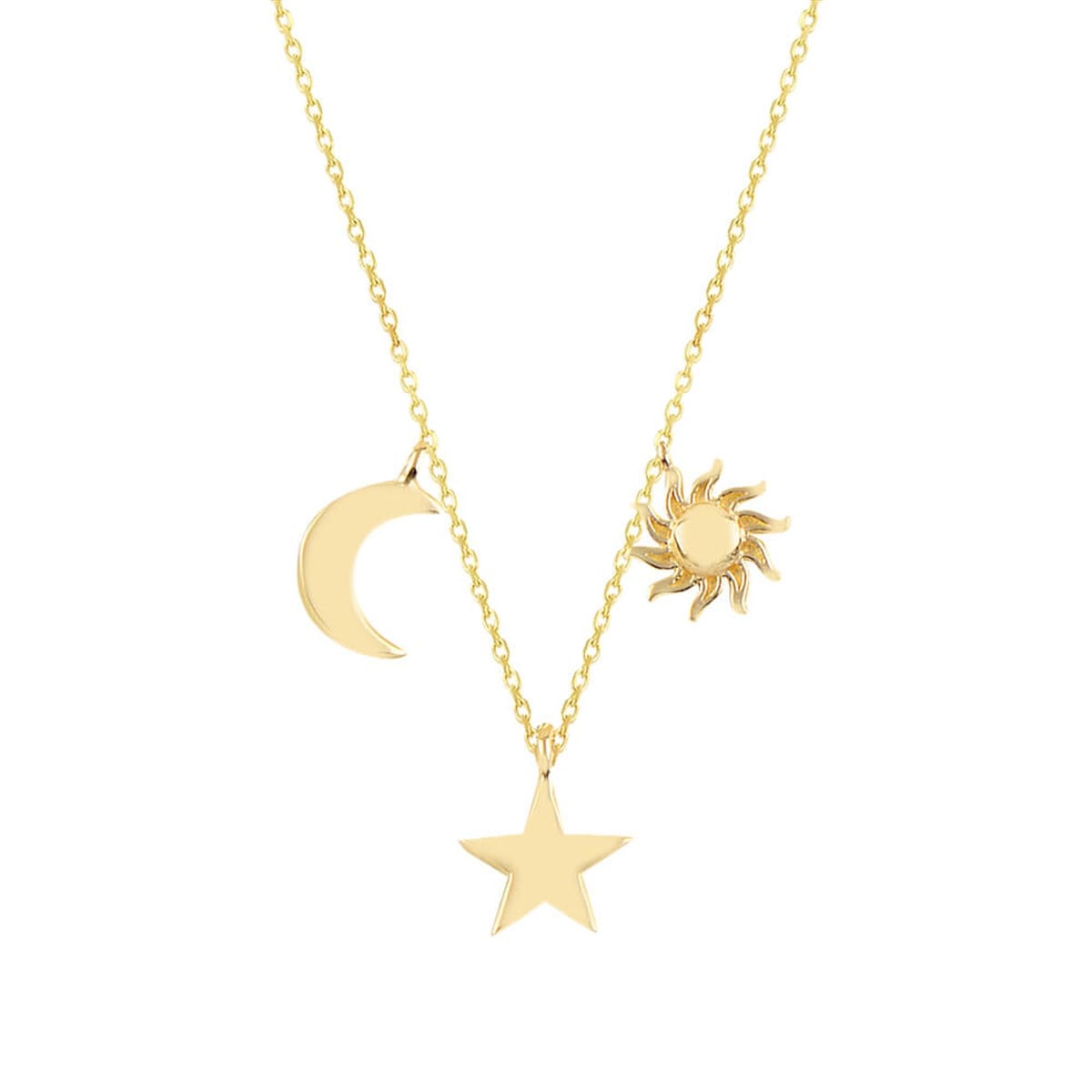 Ay Yıldız Güneş Kolye