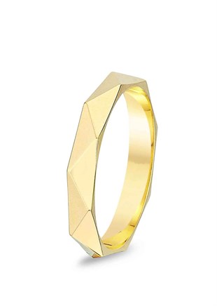 Altın Geotmerik Modern Alyans