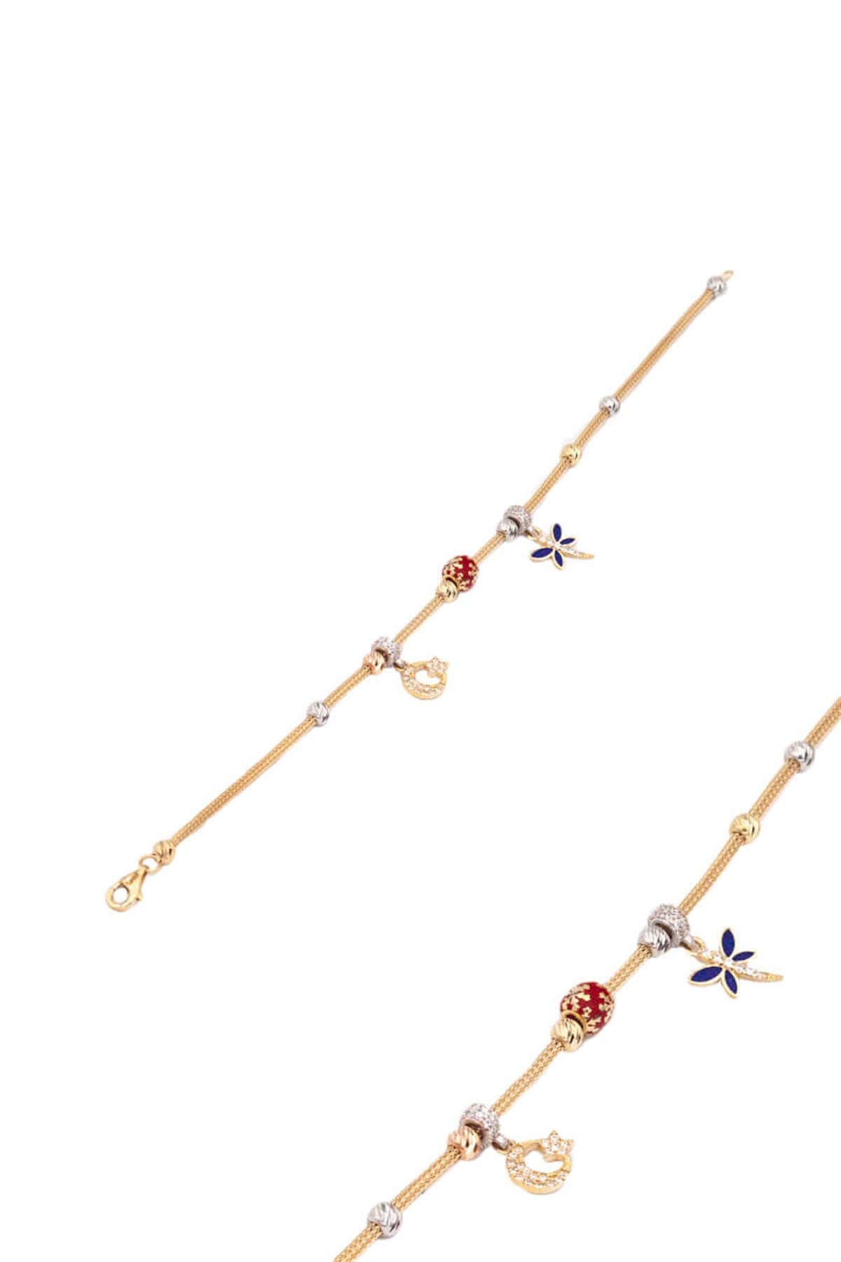 14 Ayar Altın Charm Bileklik