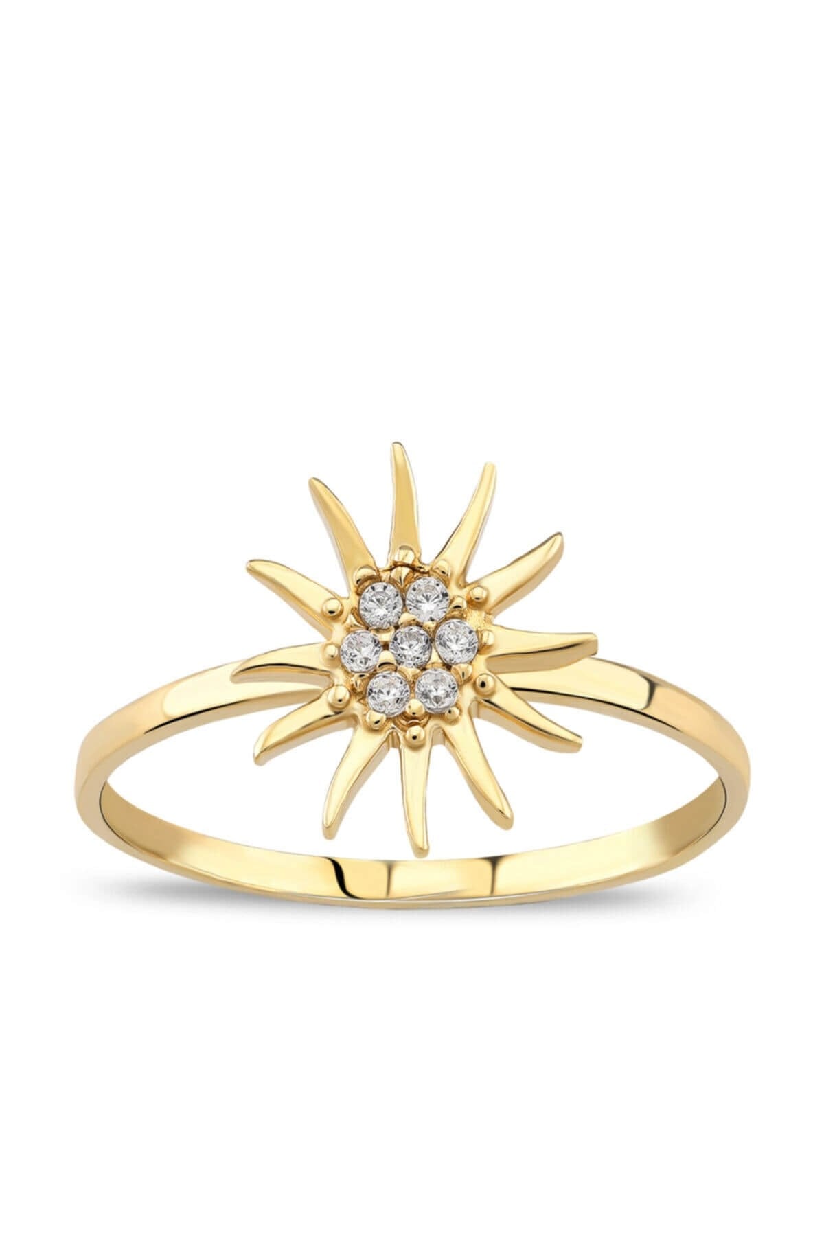 14 Ayar Altın Güneş Model Yüzük