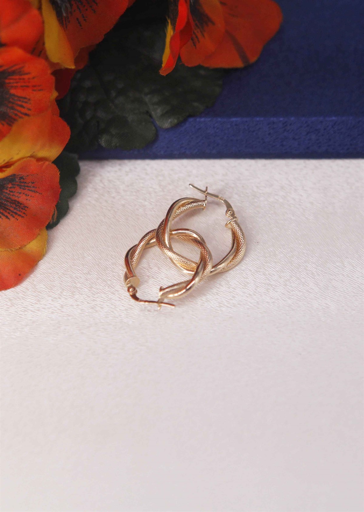 14 Ayar Altın Halka Küpe