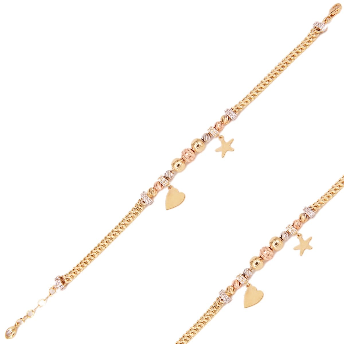 14 Ayar Altın Tasarım Bileklik