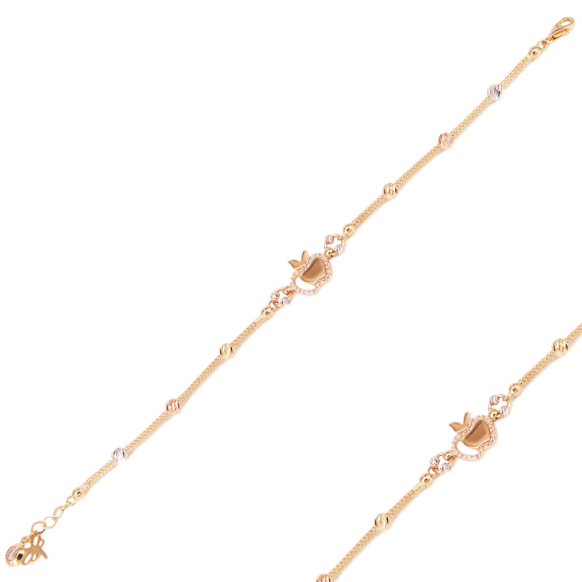 14 Ayar Altın Taşlı Bileklik