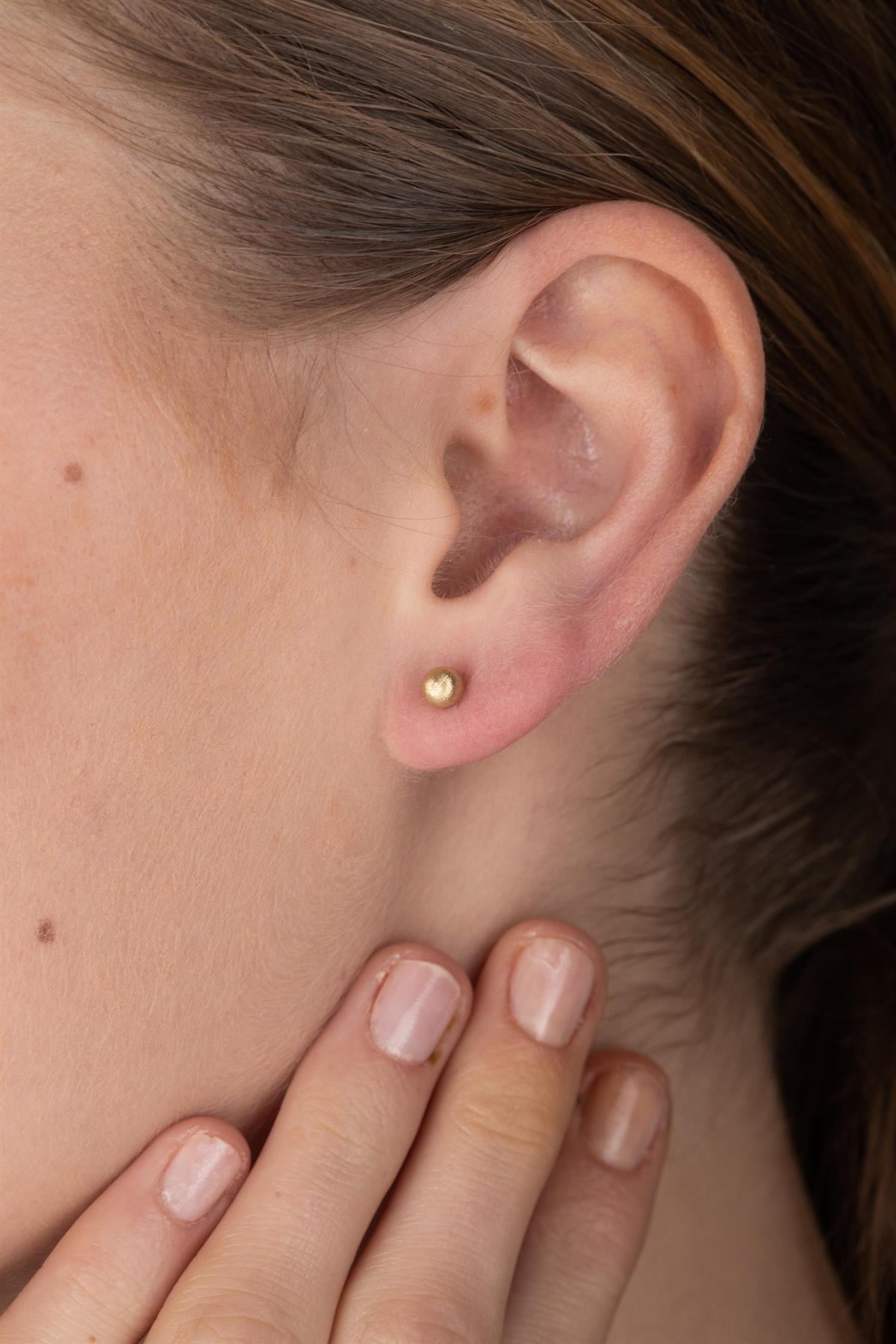 14 Ayar Altın Top Küpe