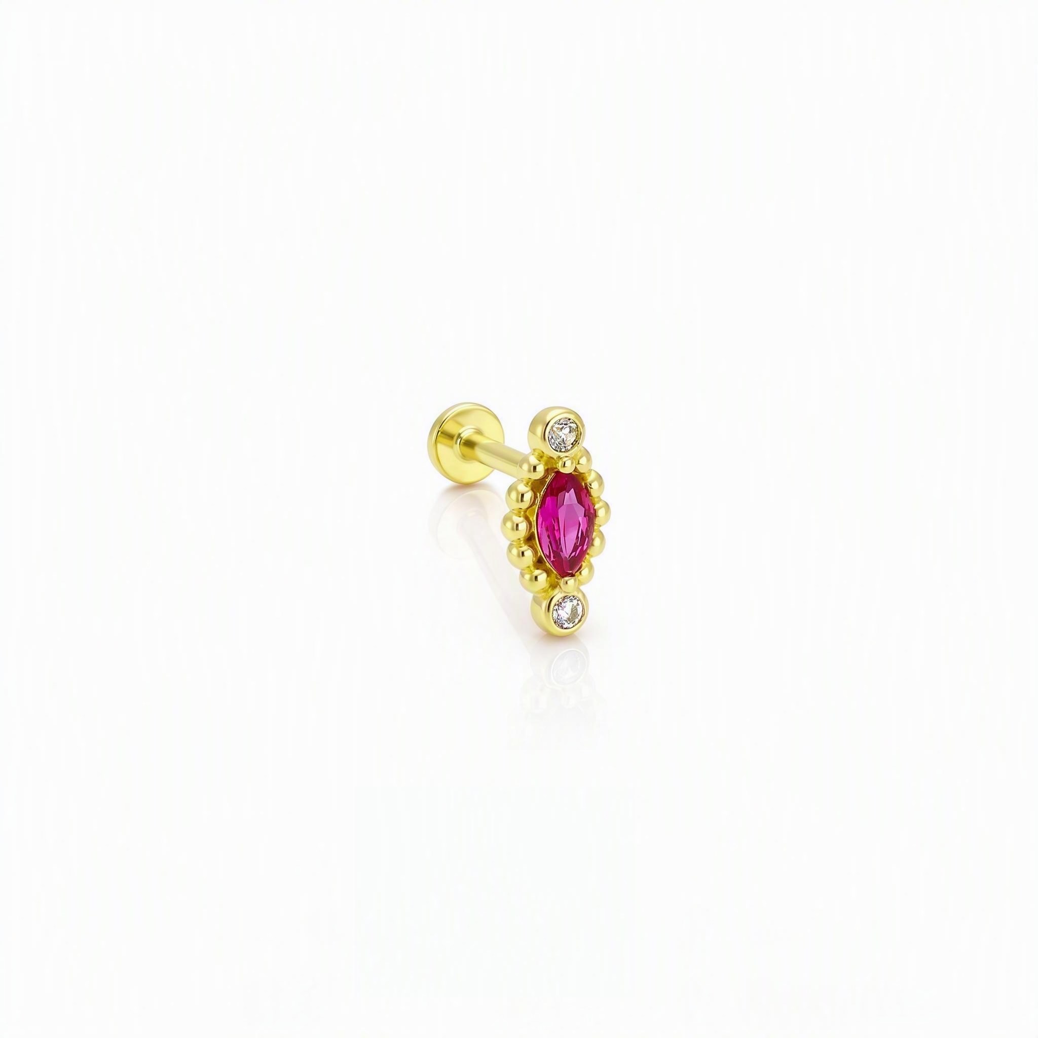 14 Ayar Altın Tragus Piercing