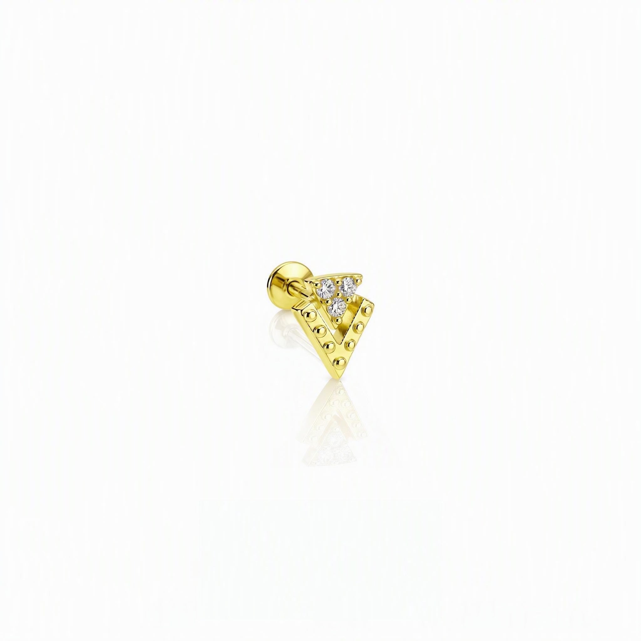 14 Ayar Altın Tragus Piercing