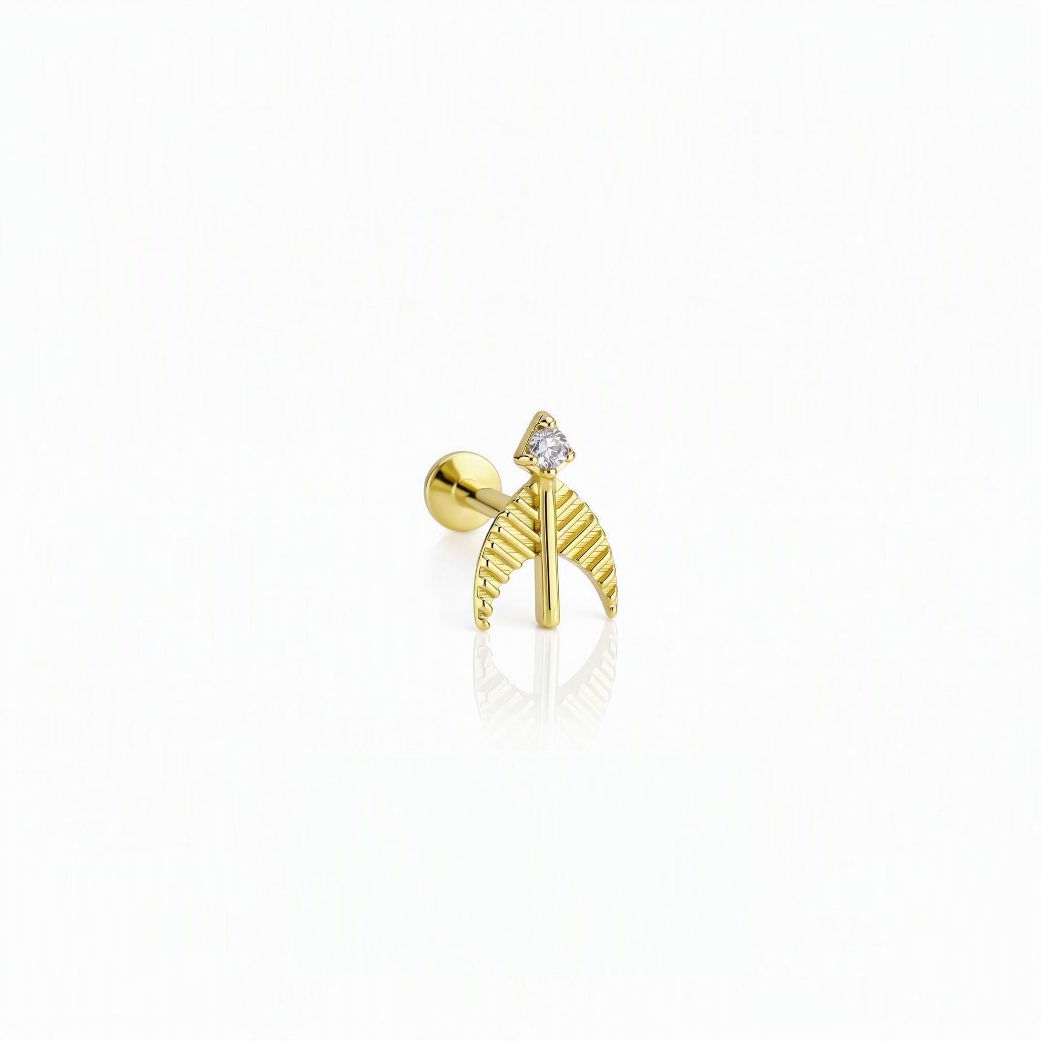 14 Ayar Altın Tragus Piercing