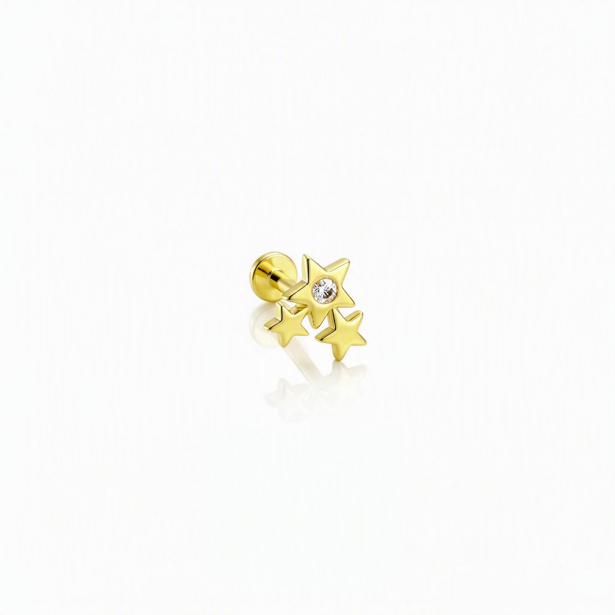 14 Ayar Altın Tragus Piercing