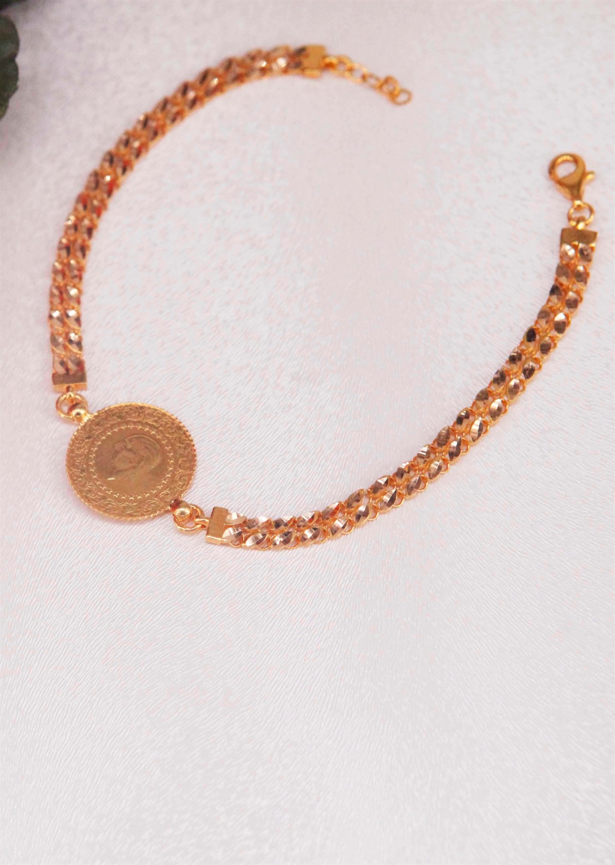 22 Ayar Altın Çeyrekli Bileklik