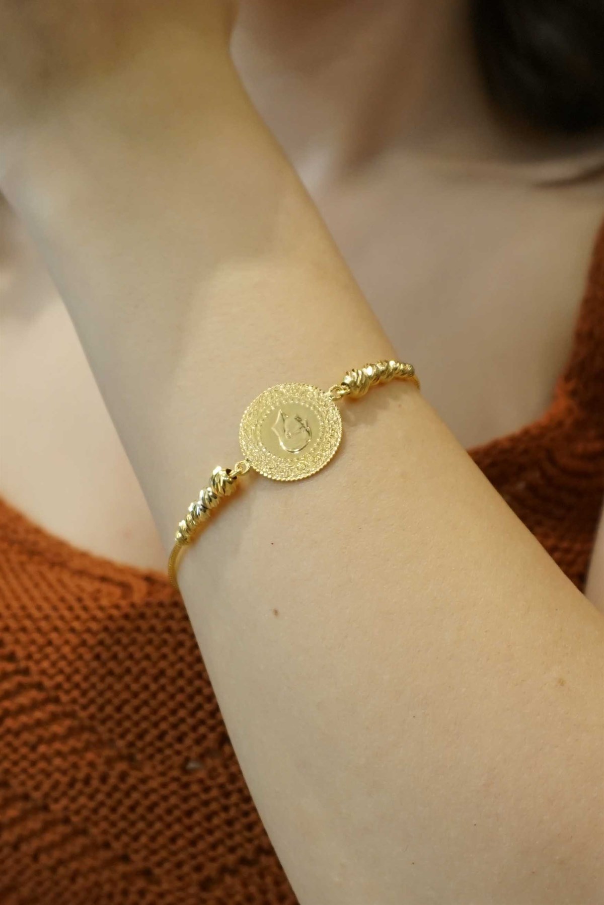 22 Ayar Çeyrek Altınlı Doriika Toplu Bileklik