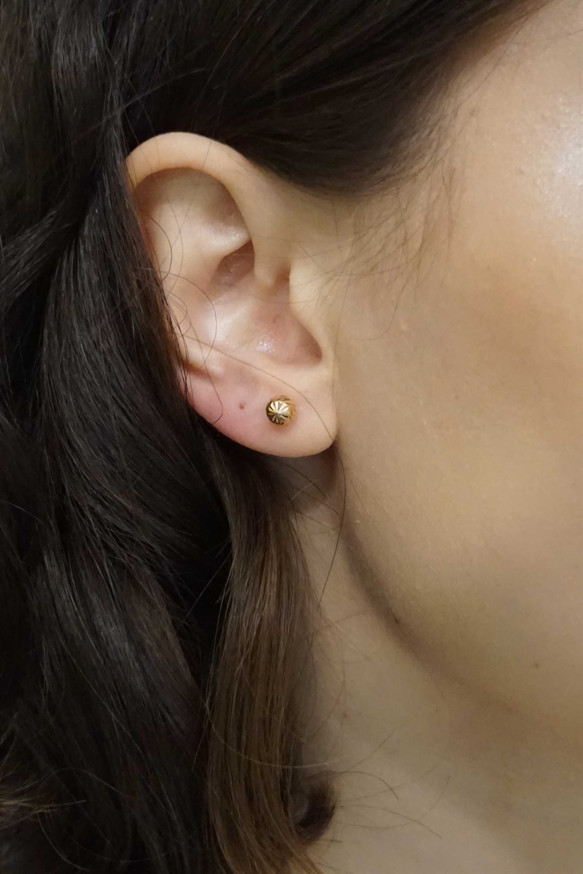 Altın 6mm Top Küpe