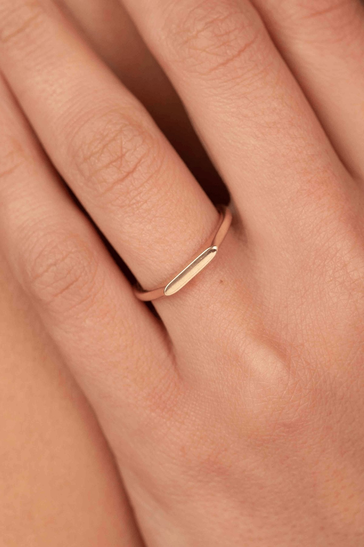 Altın Minimal Yüzük