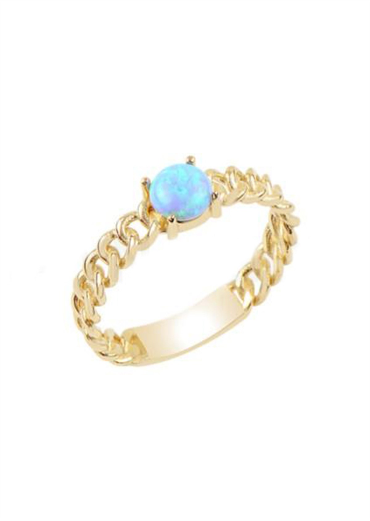 Altın Opal Taşlı Yüzük