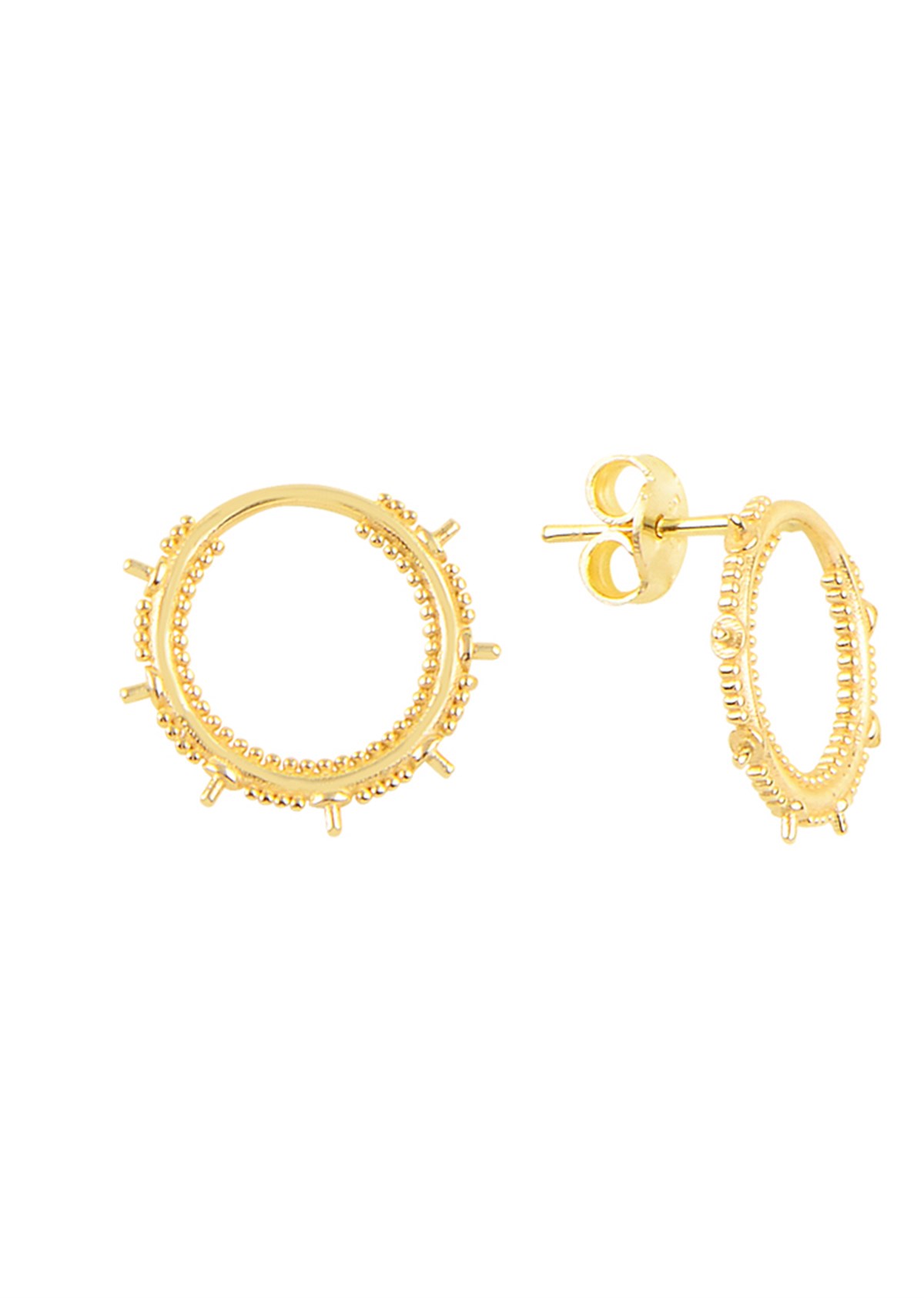 Altın Vidalı Küpe