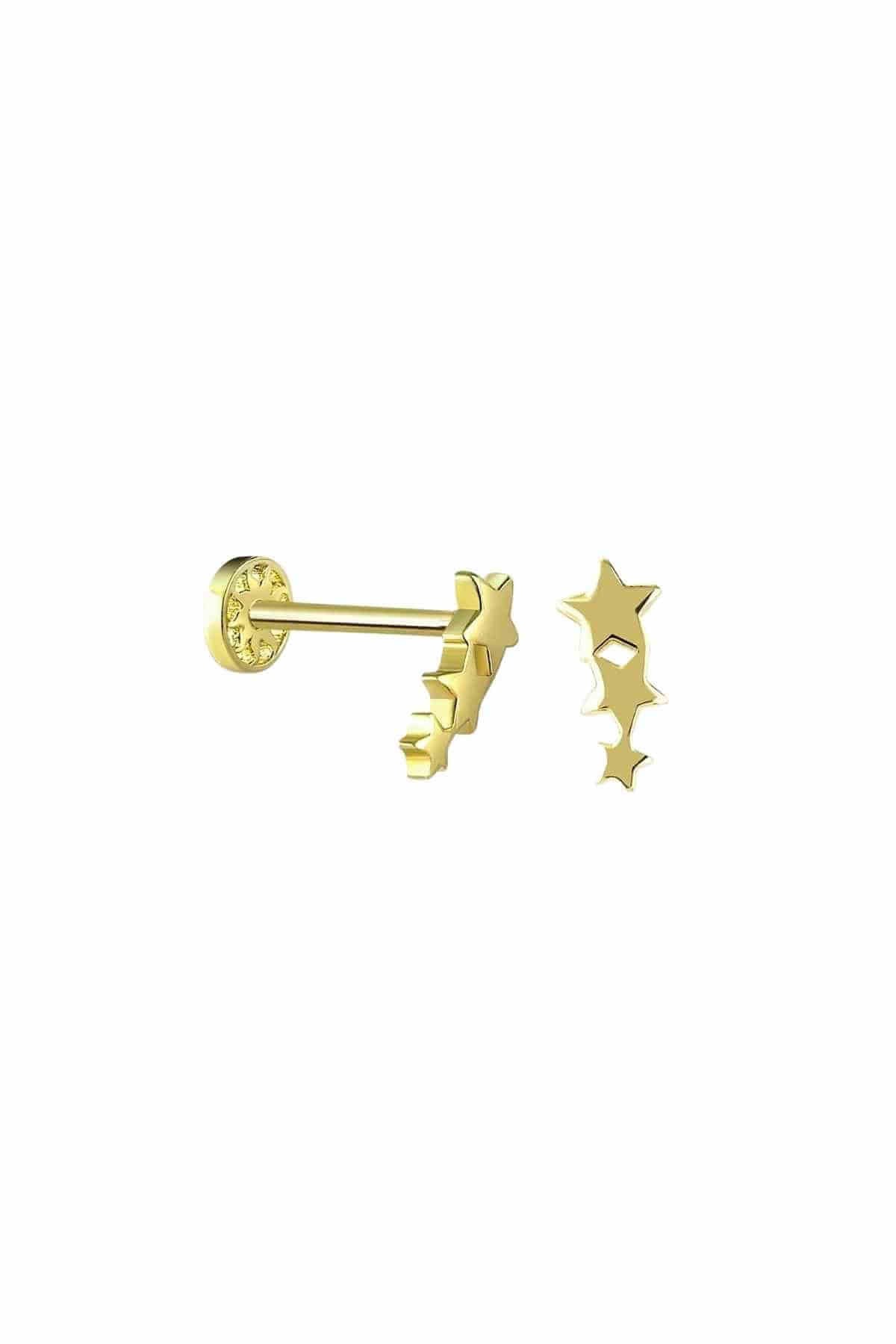 Altın Yıldzılı Tragus Küpe