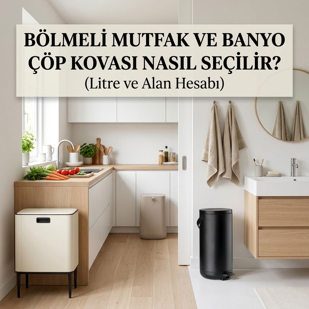 Bölmeli mutfak ve banyo çöp kovası seçimi rehberi kapak görseli