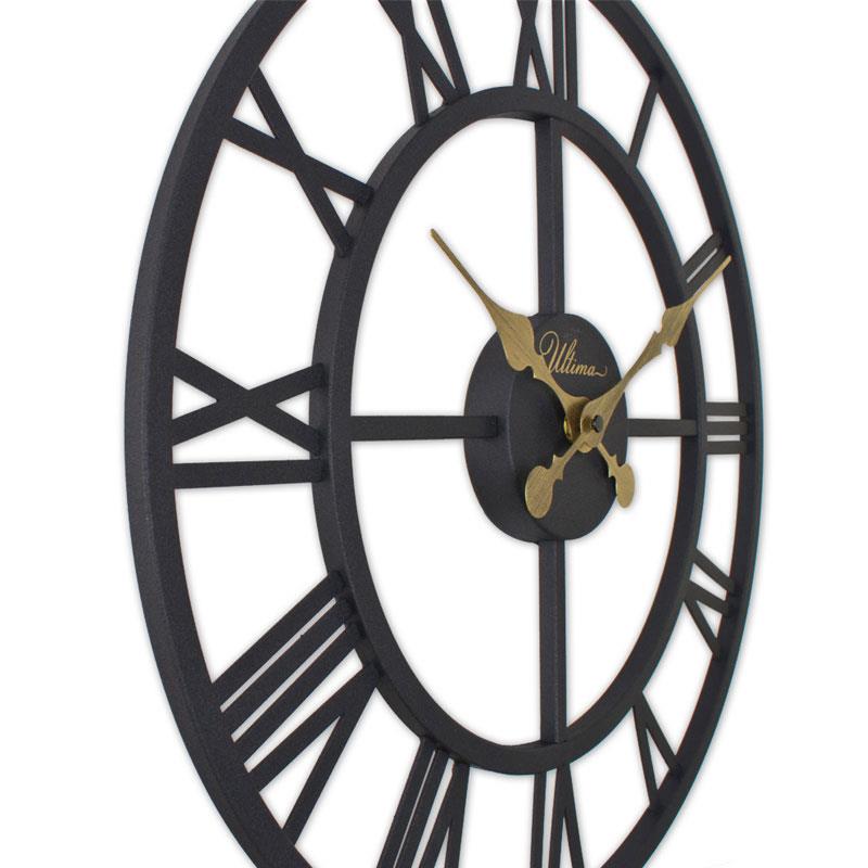 2654 B Ferforje 41 cm İskelet Duvar Saati: Modern & Şık Tasarım