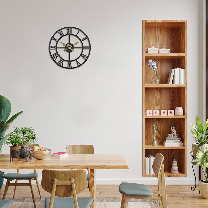 2654 B Ferforje 41 cm İskelet Duvar Saati: Modern & Şık Tasarım