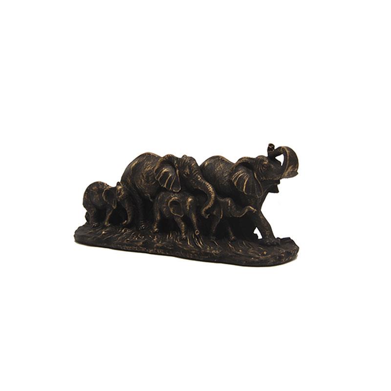 5'li Fil Biblo Eskitme Siyah Altın - Mondecor