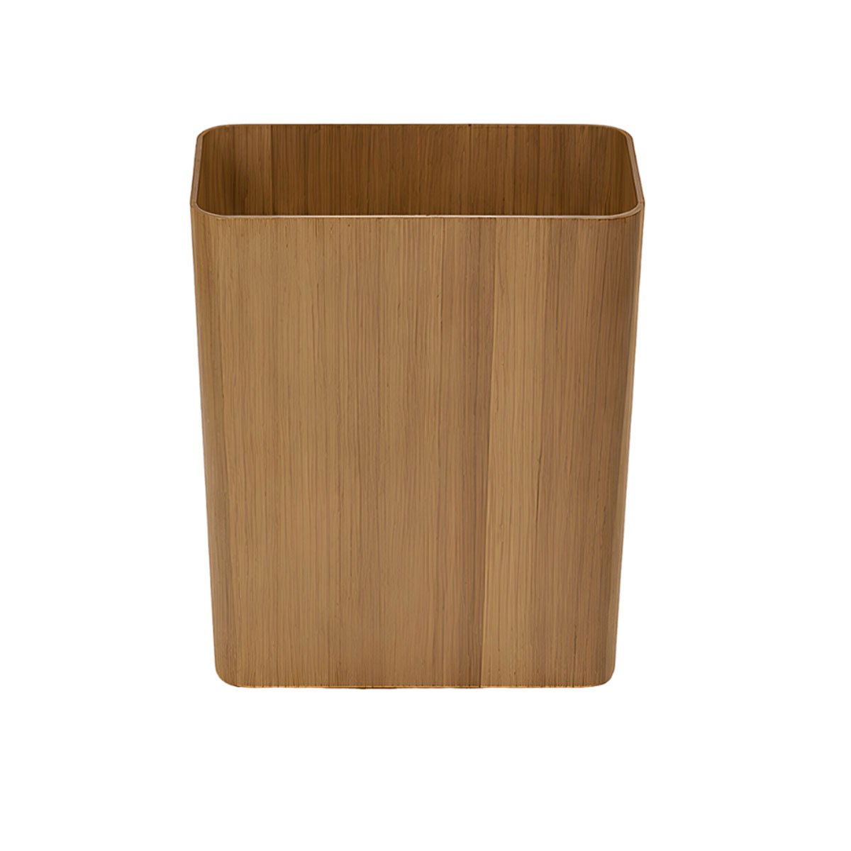 Ahşap Çöp Kovası - Dikdörtgen Banyo ve Ofis Kağıt Sepeti 25x30 cm