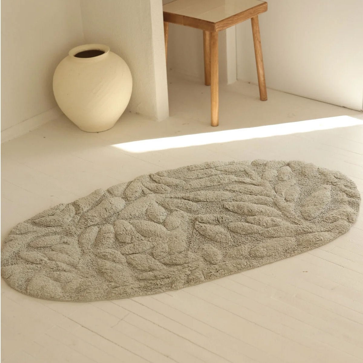 Allesi %100 Pamuk Yeşil Banyo Paspası | 65x115 cm