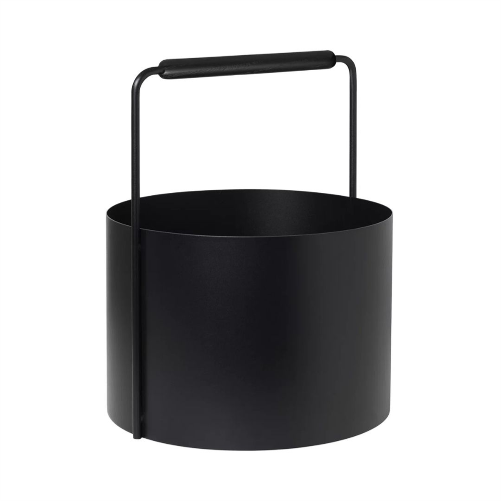 ASHI Odun Sepeti Siyah Ø35 cm