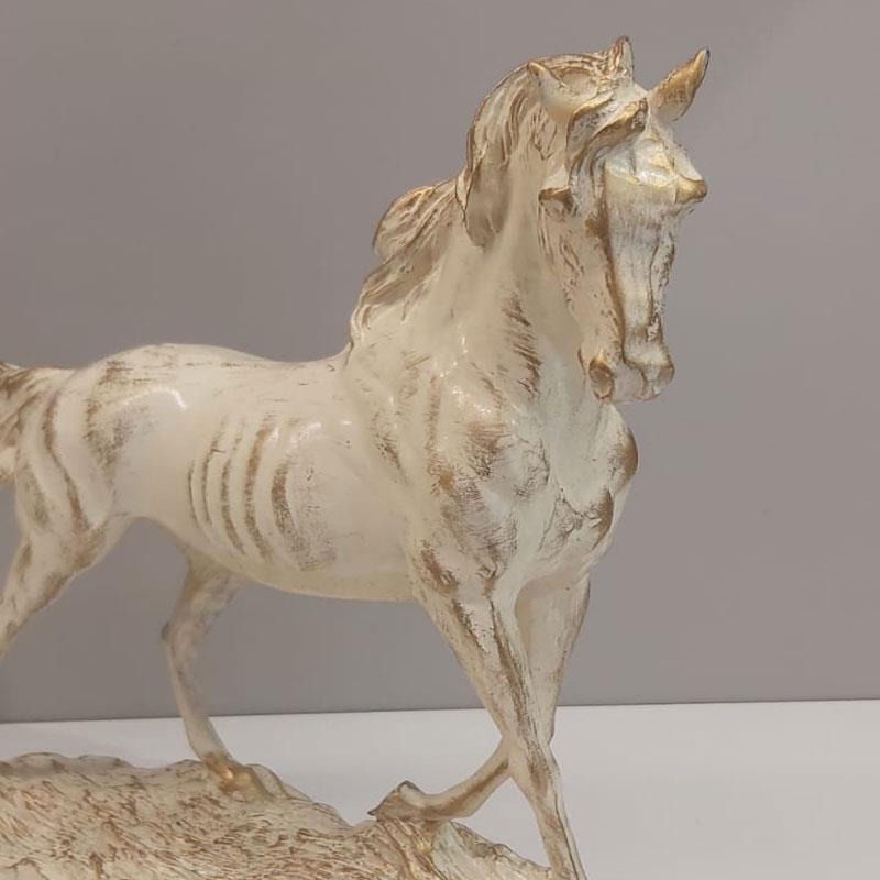 Emayra Yürüyen At Biblo Krem Altın 26 cm | Çamlıca Home