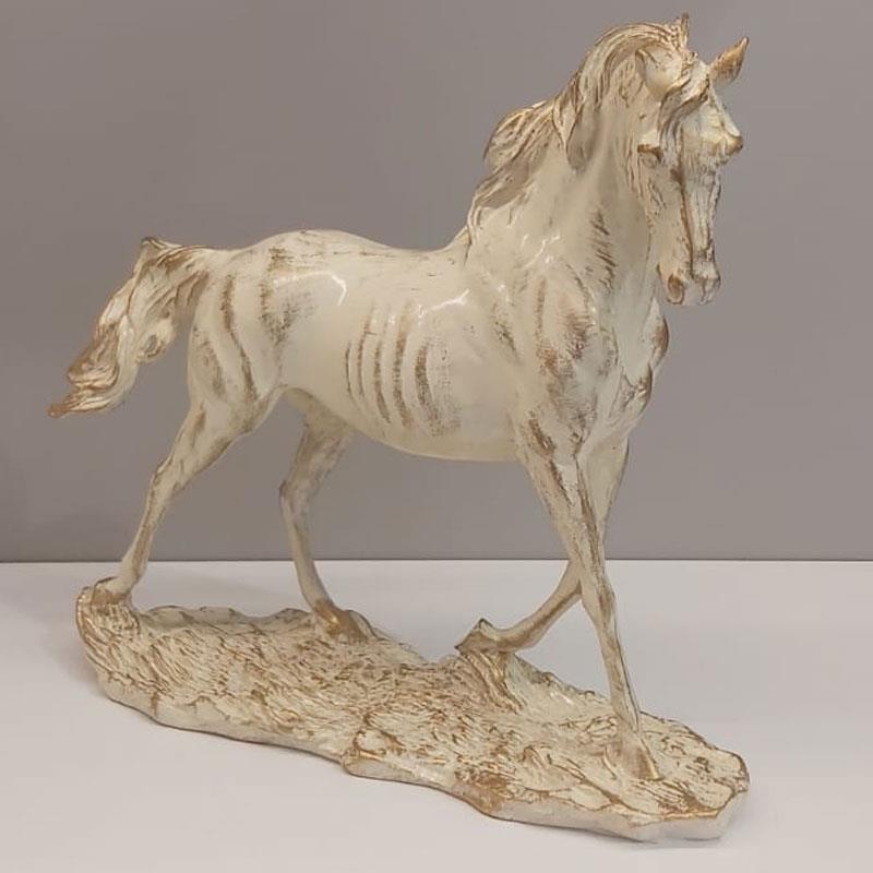 Emayra Yürüyen At Biblo Krem Altın 26 cm | Çamlıca Home