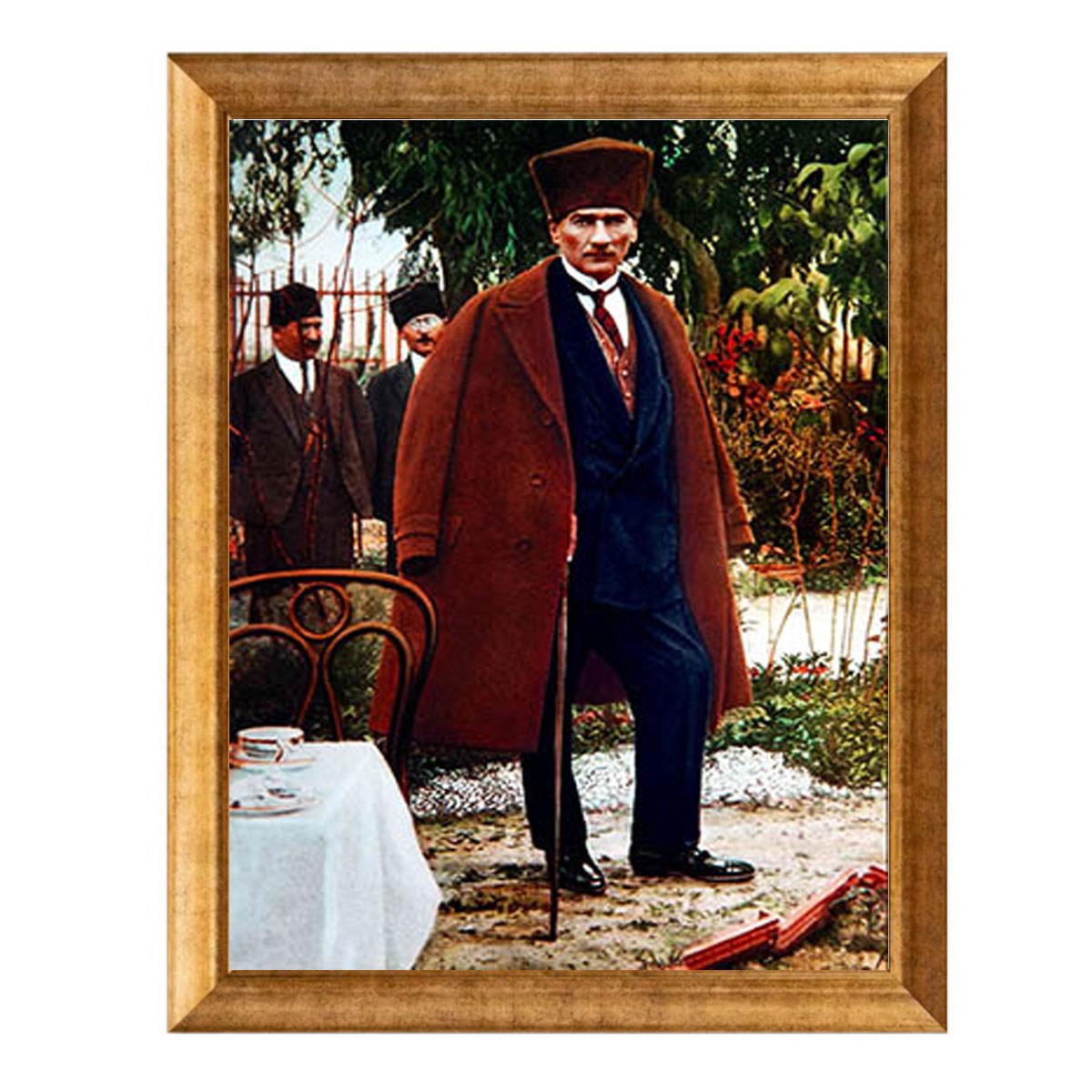 Atatürk Pelerinli ve Kalpaklı Tablo