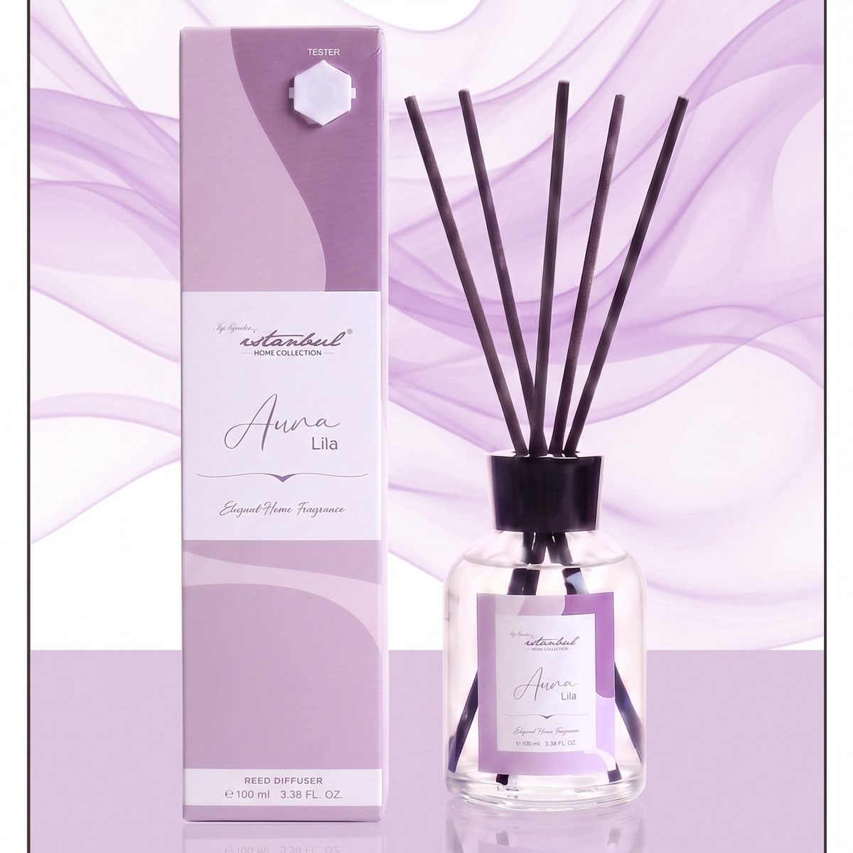 Aura Bambu Çubuklu Oda Kokusu 100 ml - Lila - İyi Geceler İstanbul