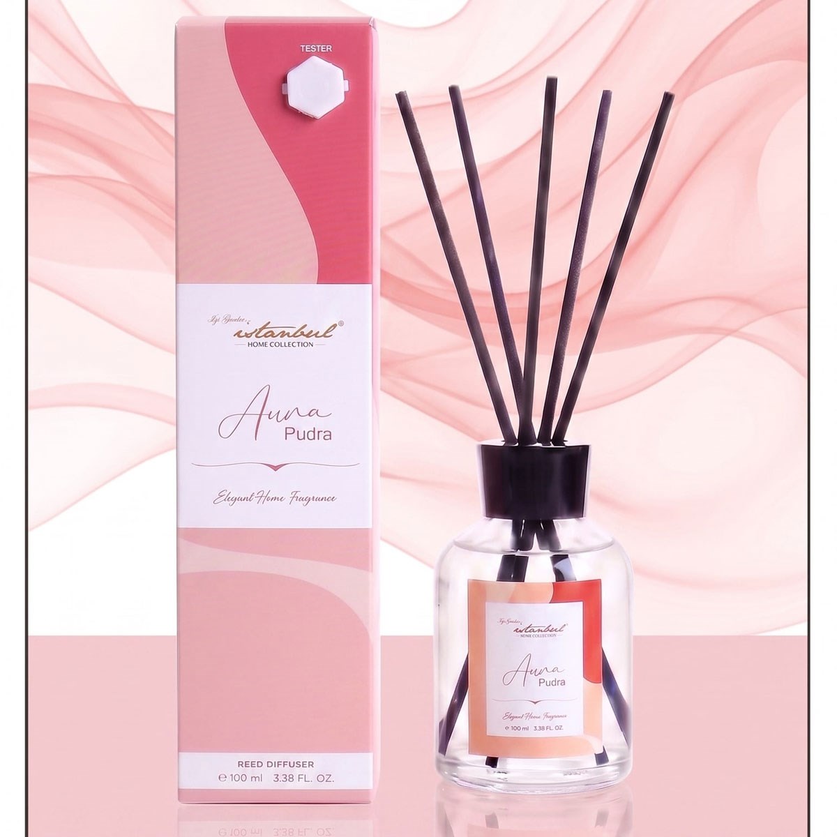 Aura Bambu Çubuklu Oda Kokusu 100 ml - Pudra - İyi Geceler İstanbul