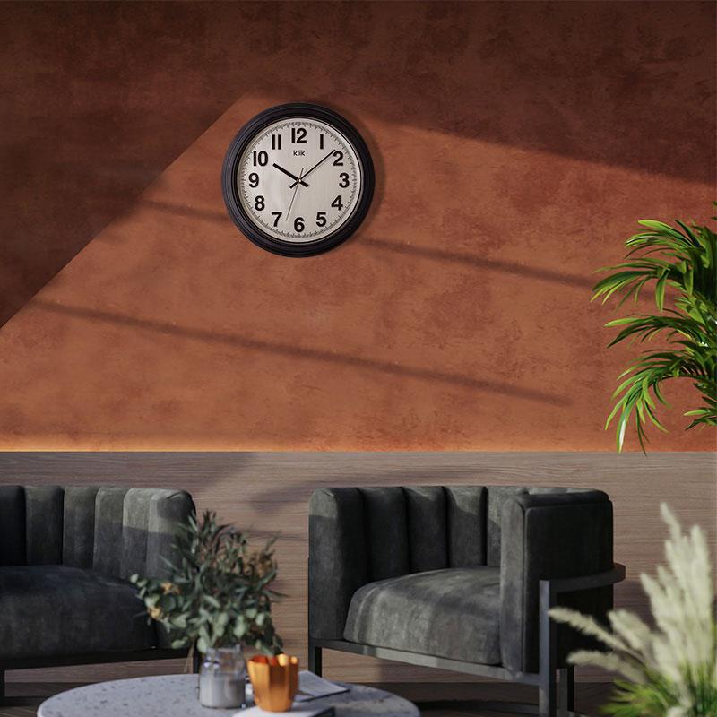 Auris Duvar Saati Siyah